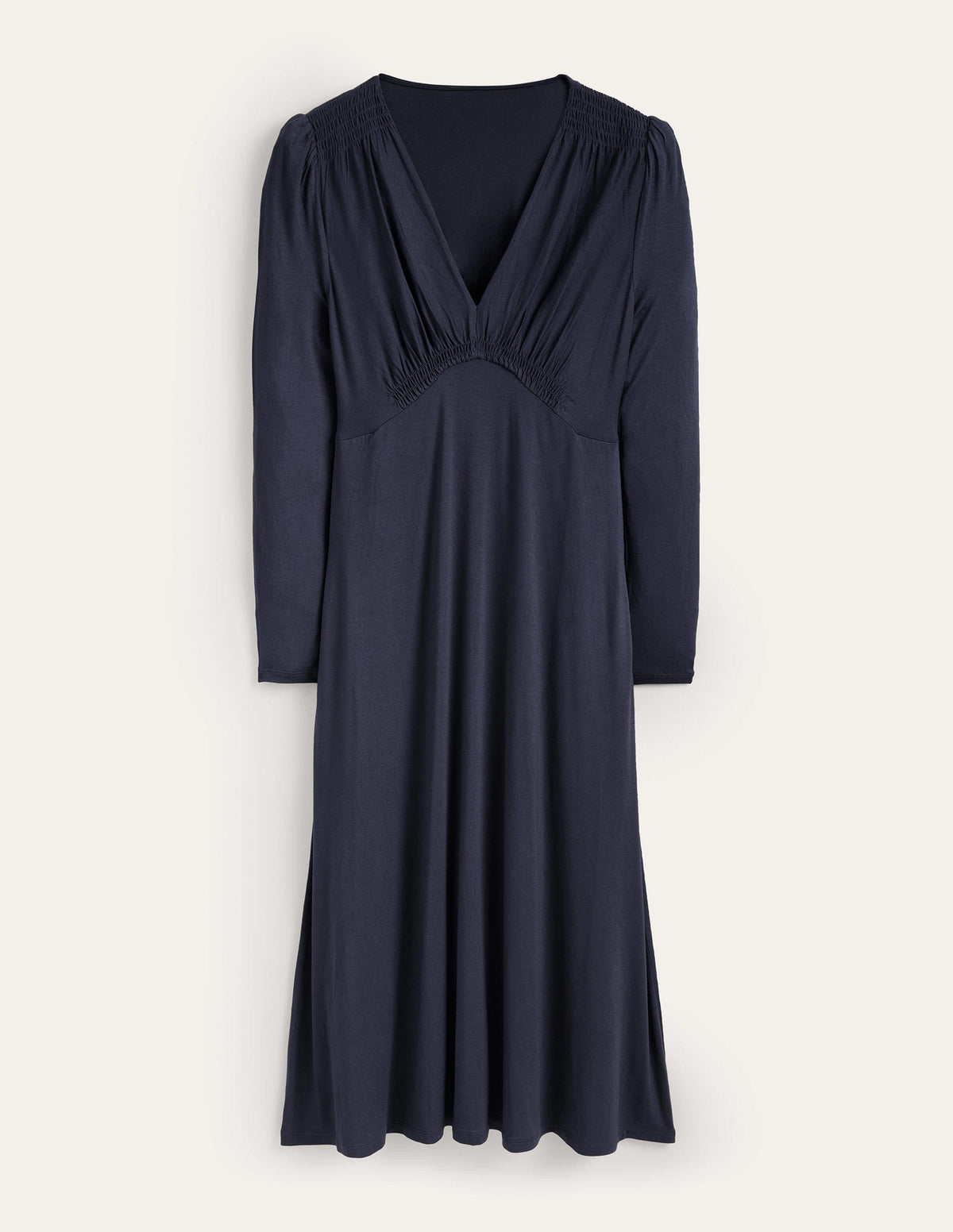 Jersey Midi Tea Dress-Navy-6