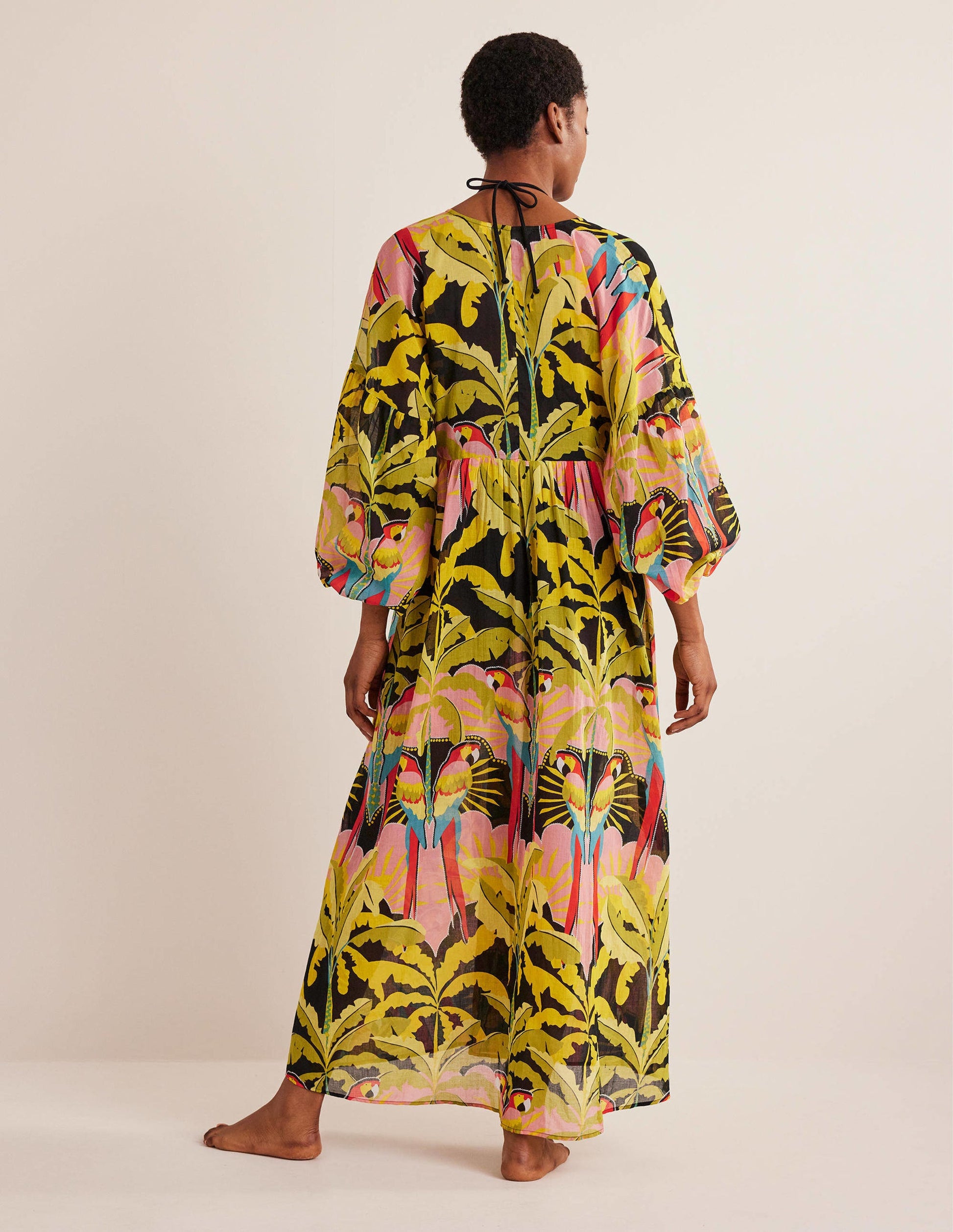 Sarah Maxi Kaftan Dress-Multi, Paradise Parrot-3