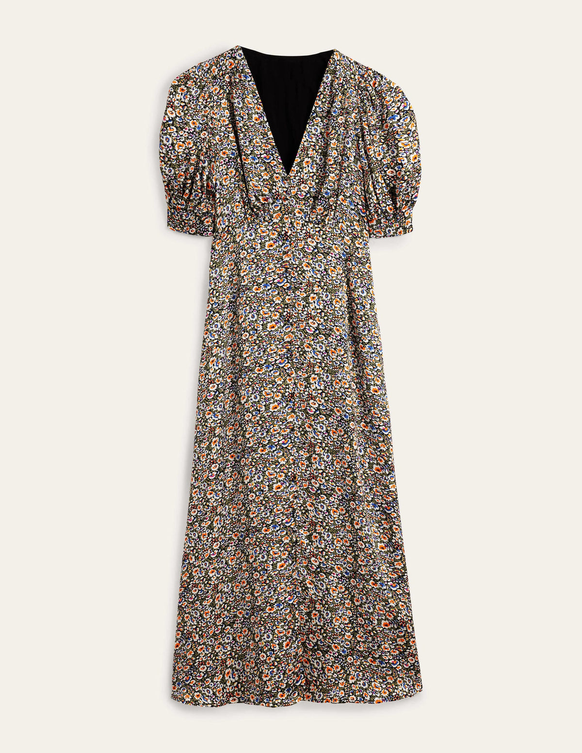 Satin Midi Tea Dress-Multi, Eden Bloom - Image 6