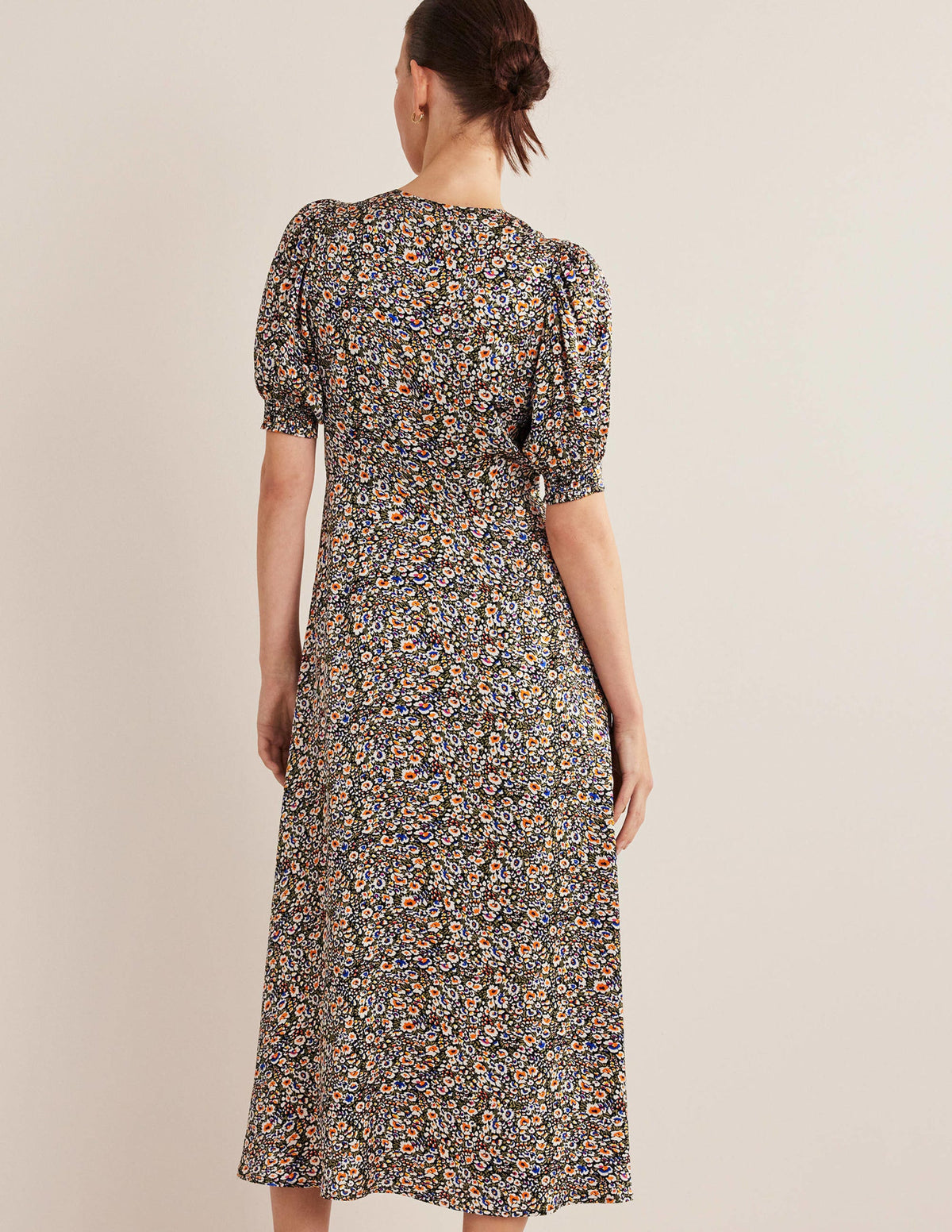 Satin Midi Tea Dress-Multi, Eden Bloom - Image 3