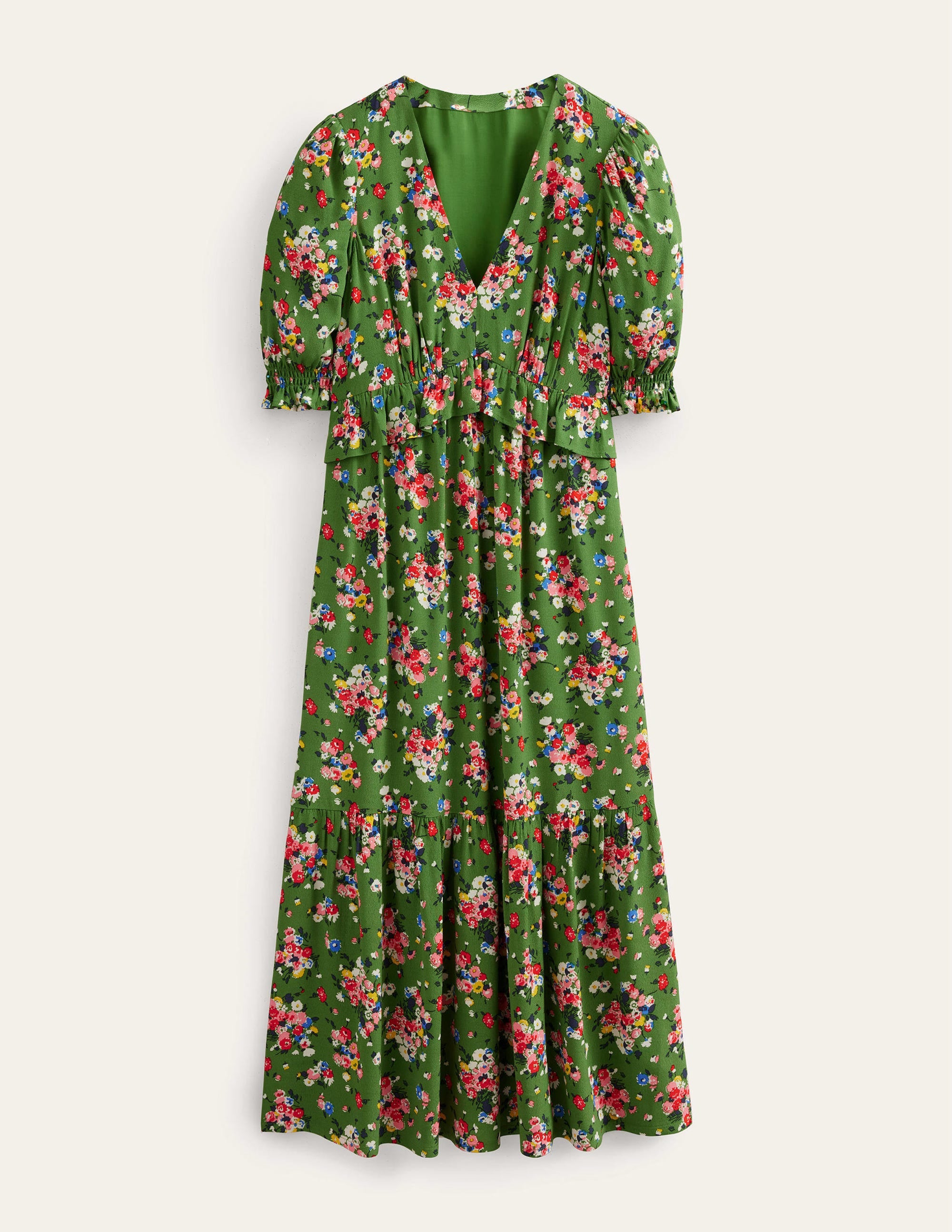 Ruffle Detail Midi Tea Dress-Park Ranger, Wild Cluster - Image 2