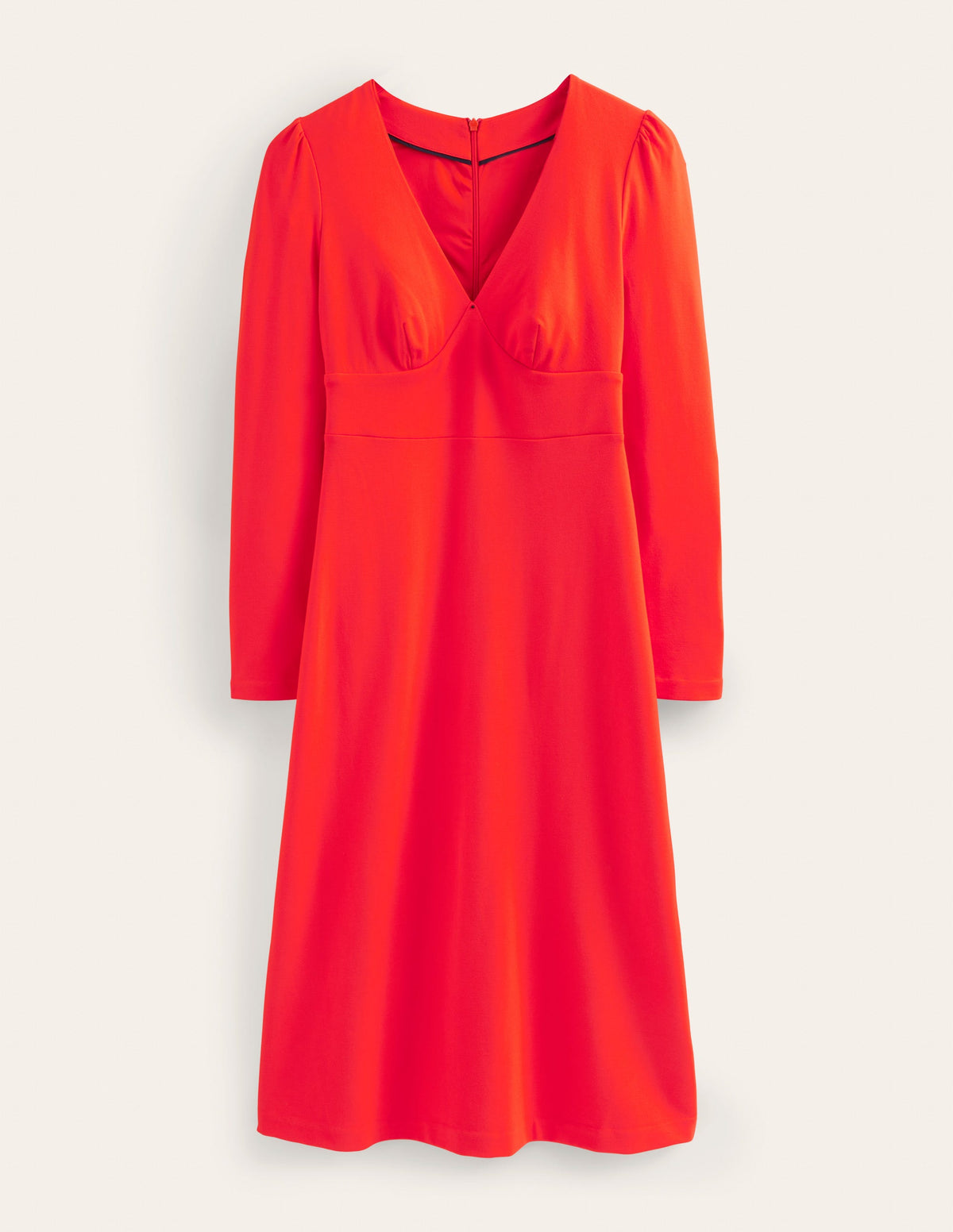 Column Jersey Midi Tea Dress-Red Alert - Image 2