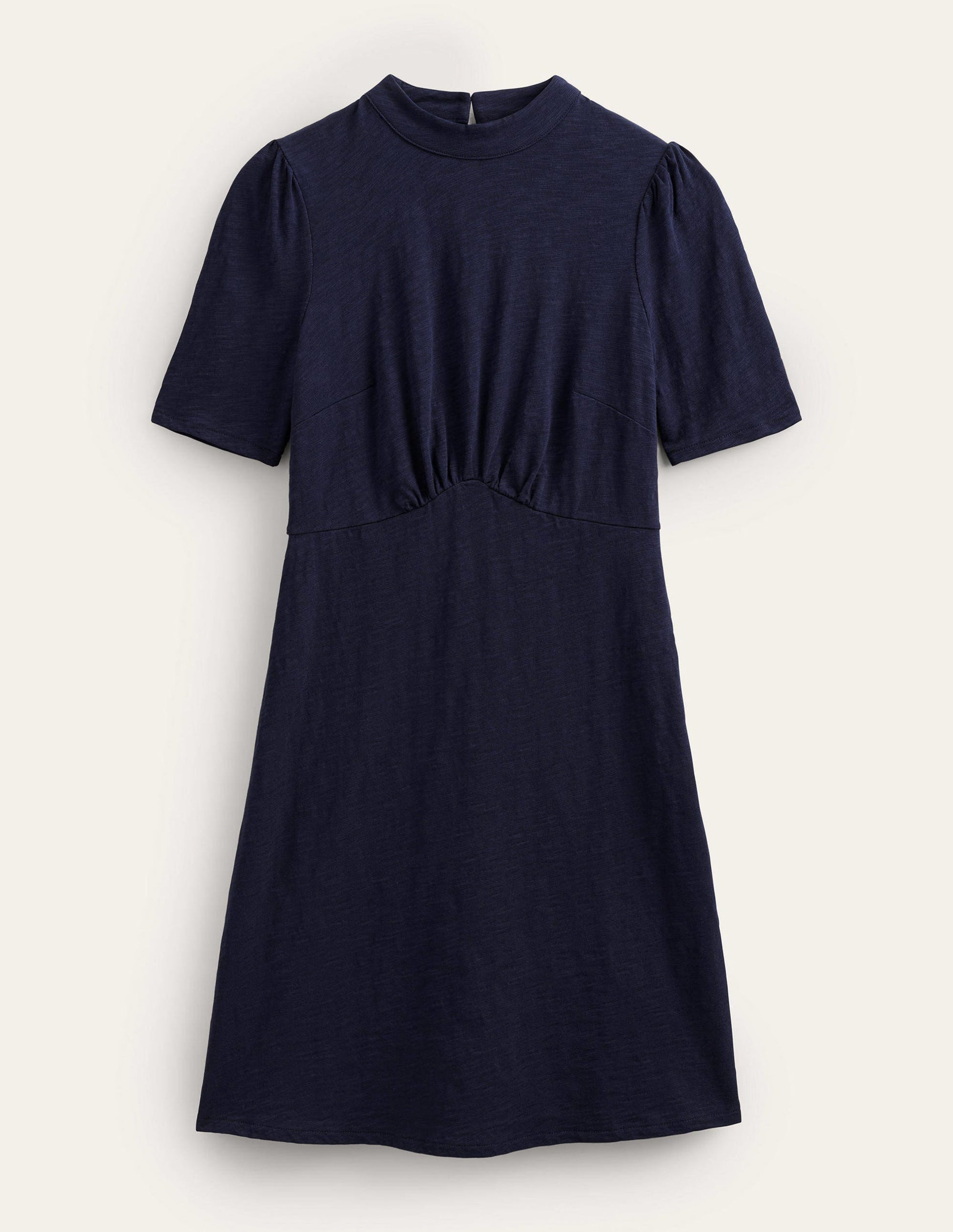 Jersey Mini Dress-Navy-5