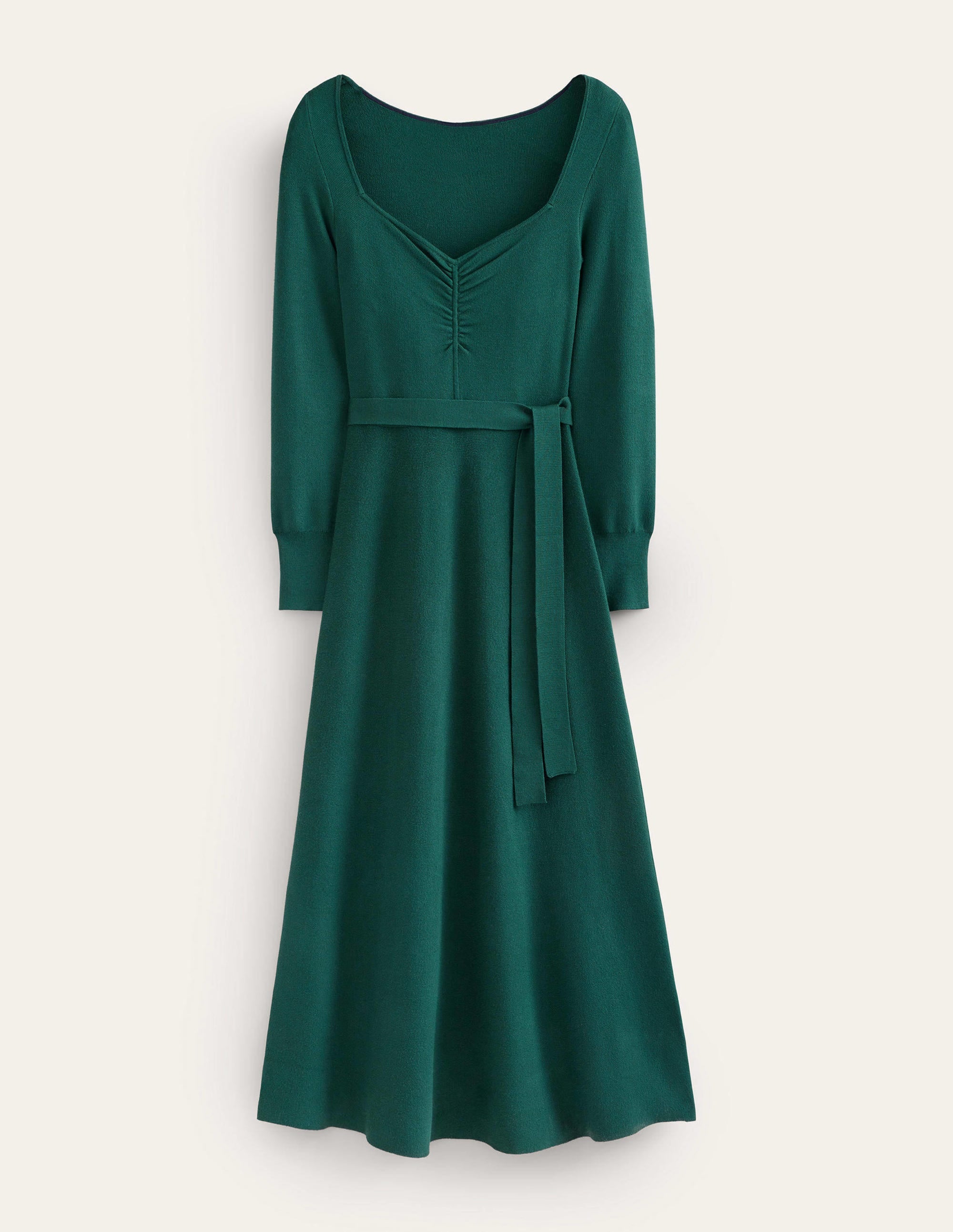Sweetheart Midi Knitted Dress-Emerald Night - Image 6