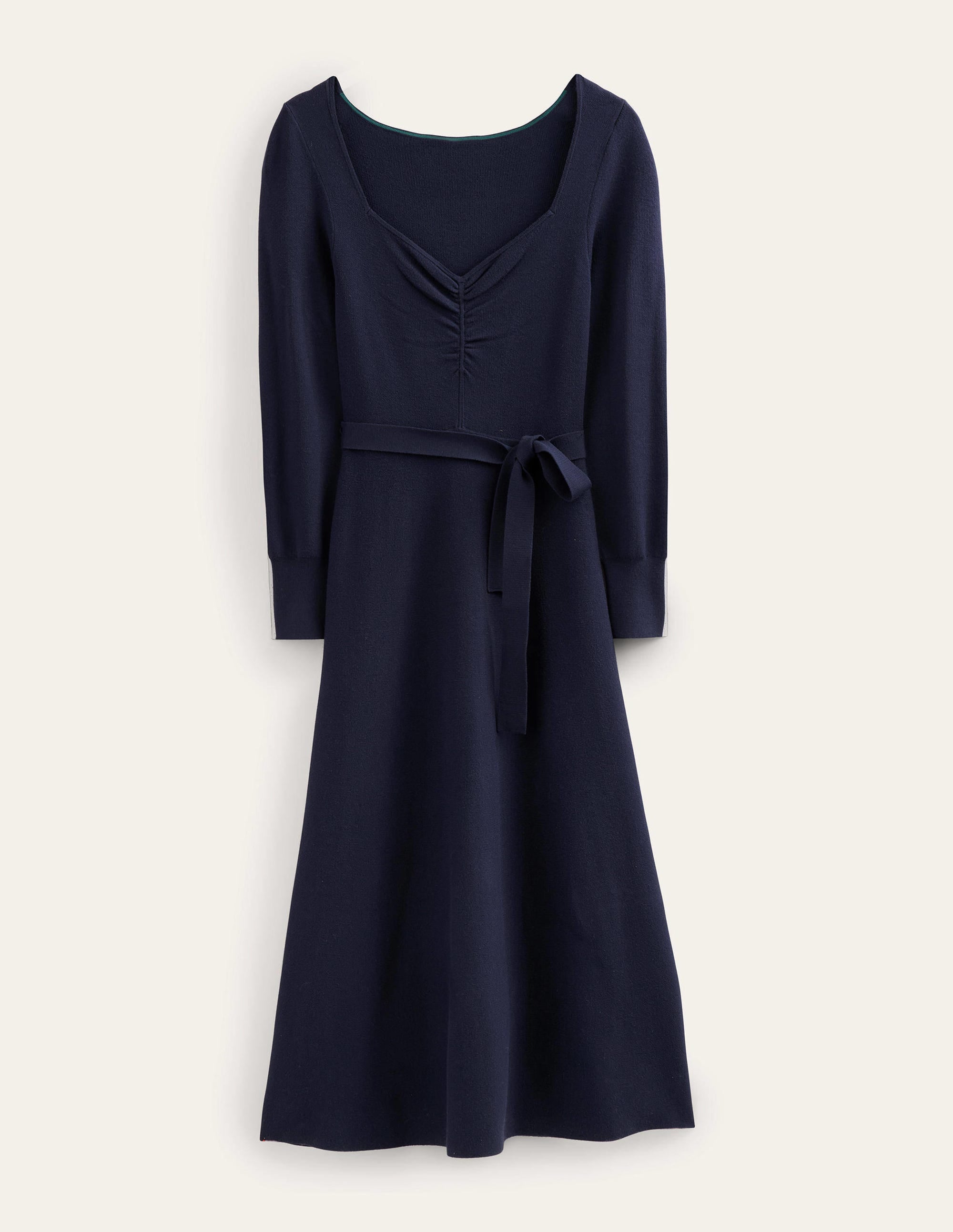 Sweetheart Midi Knitted Dress-Navy - Image 5
