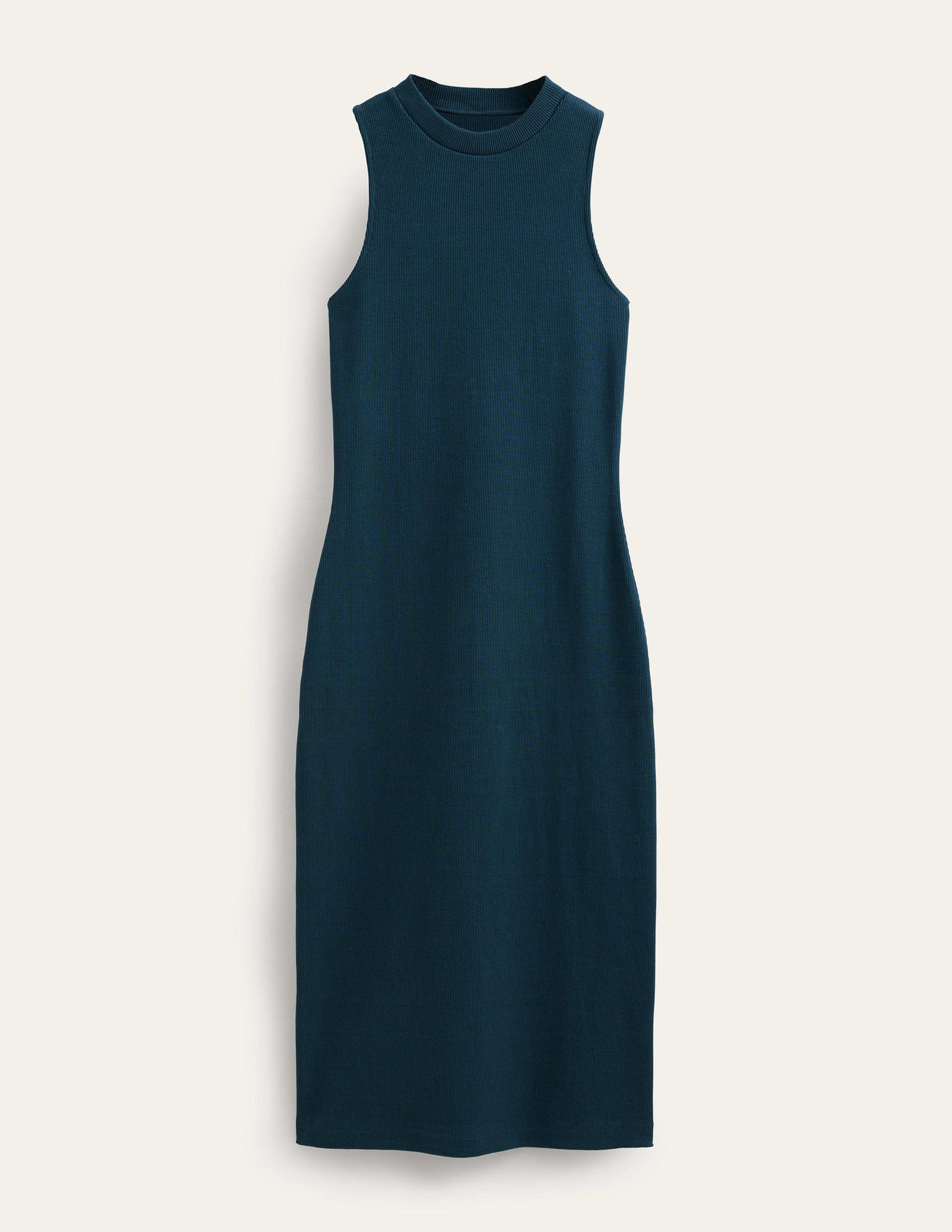 Racer Rib Jersey Midi Dress-Ink Pot-5