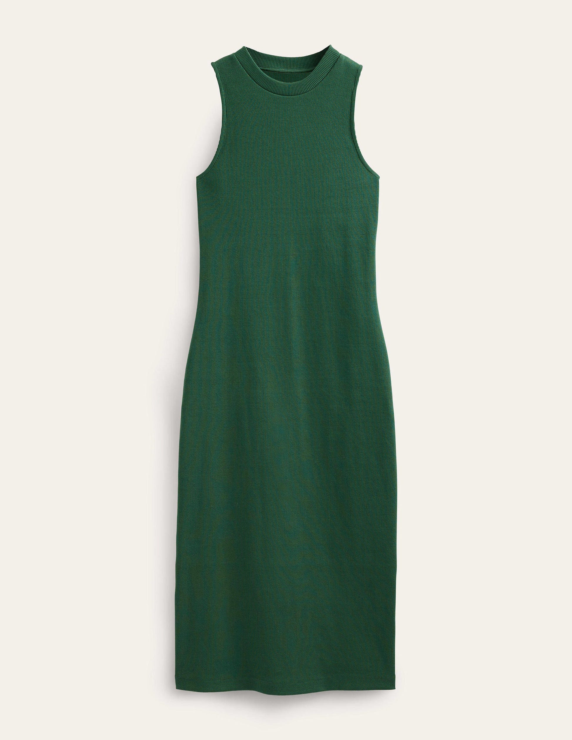 Racer Rib Jersey Midi Dress-Trekking Green-5