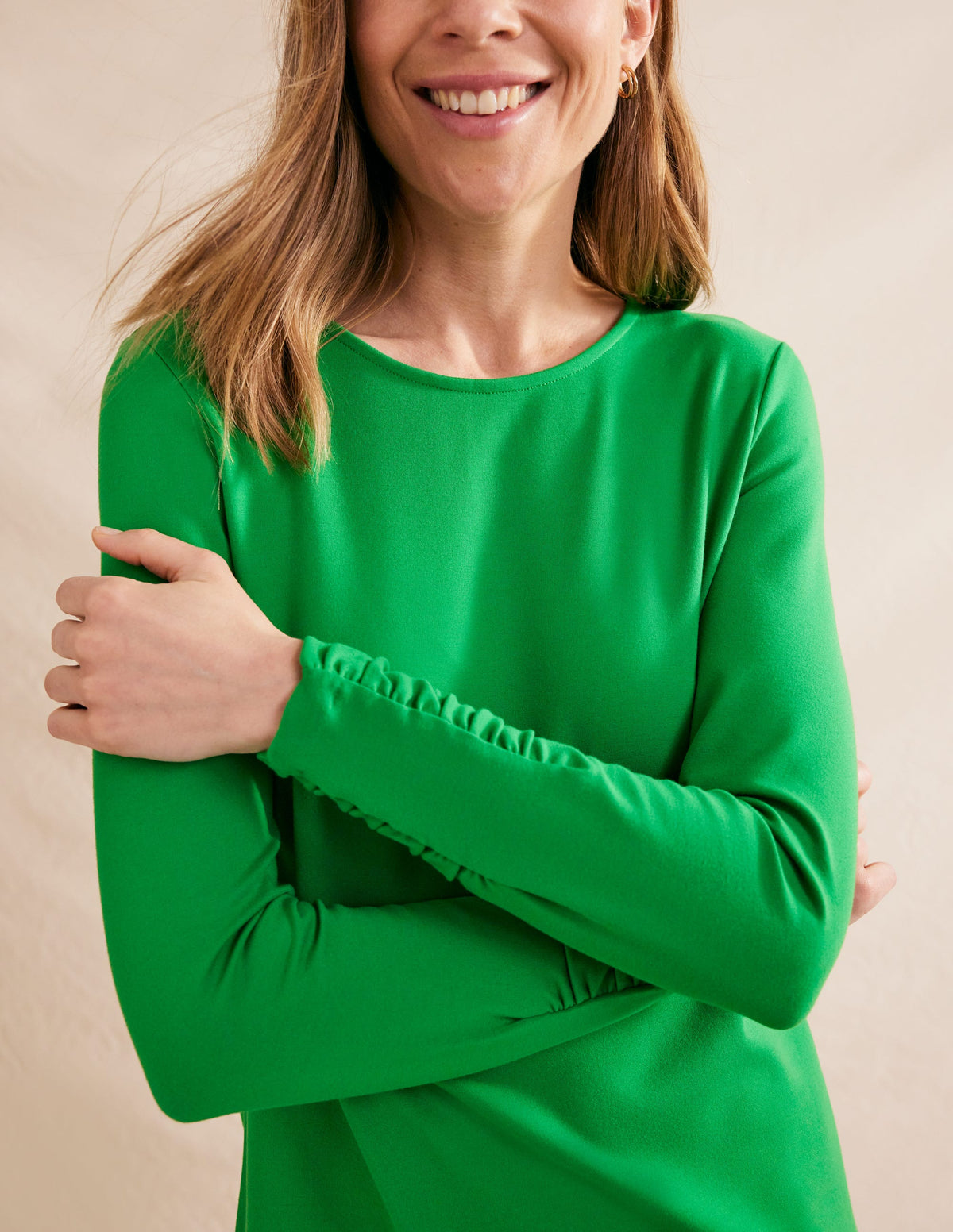 Statement Mini Jersey Dress-Green Bee - Image 2