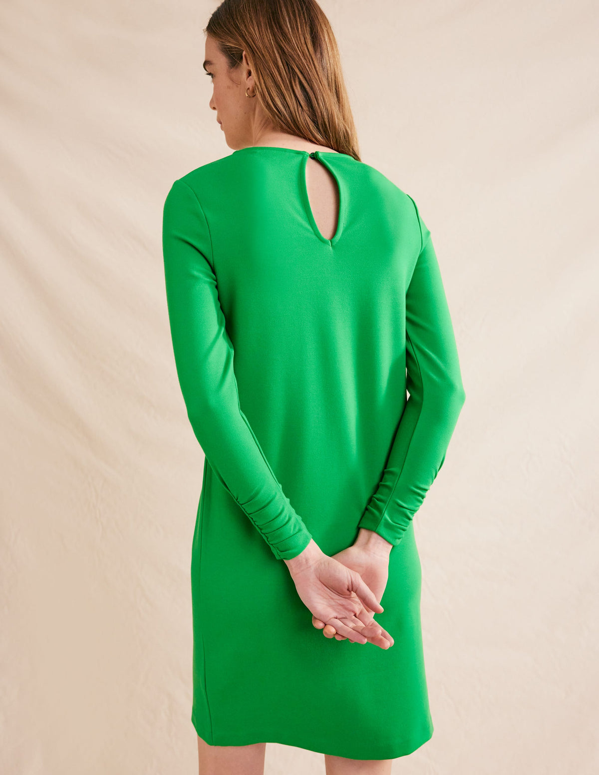 Statement Mini Jersey Dress-Green Bee-3