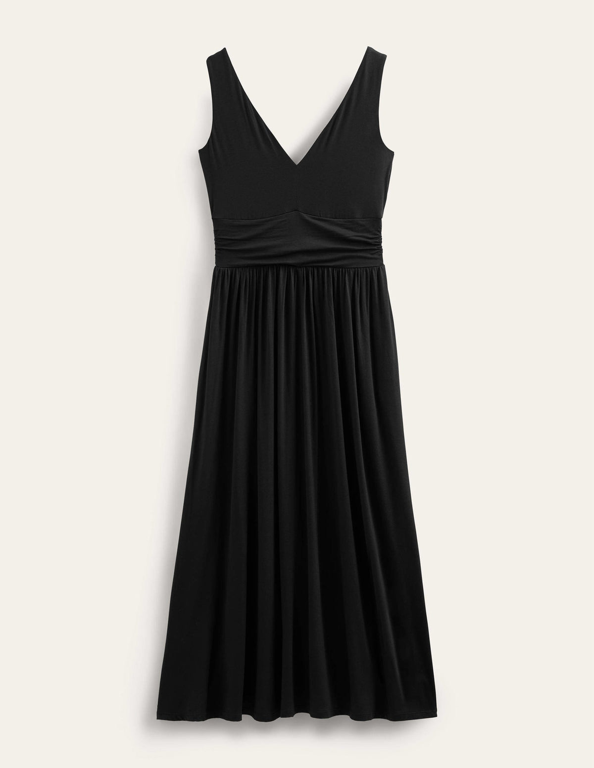 Sleeveless Jersey Maxi Dress-Black - Image 5