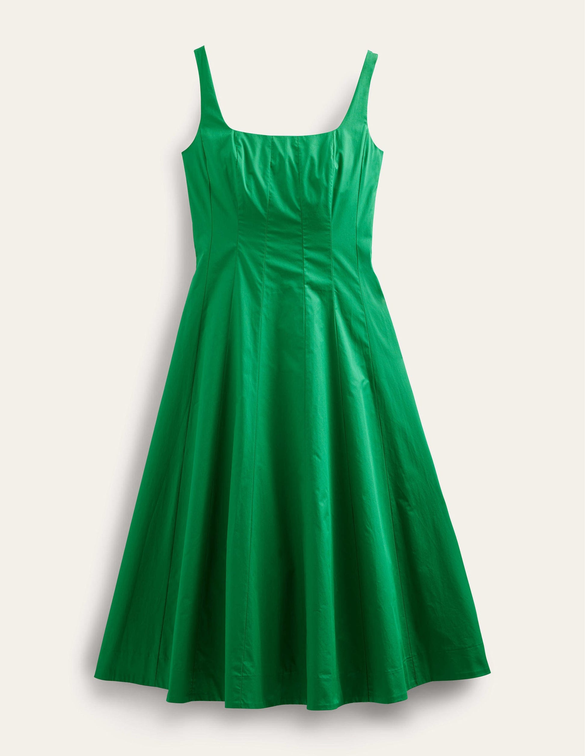 Sleeveless Panelled Midi Dress-Rich Emerald-9