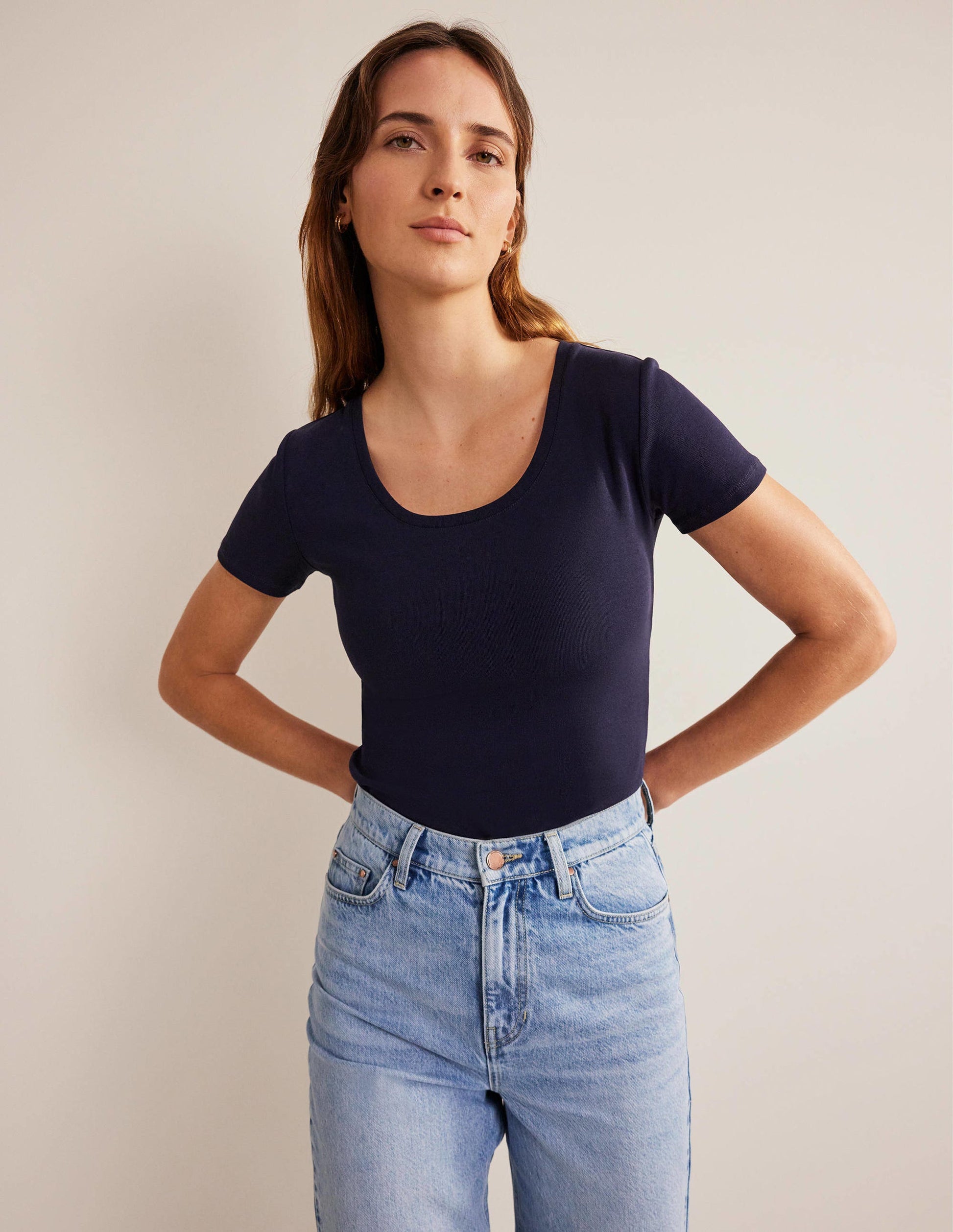 Essential Short Sleeve T-Shirt-Navy-1