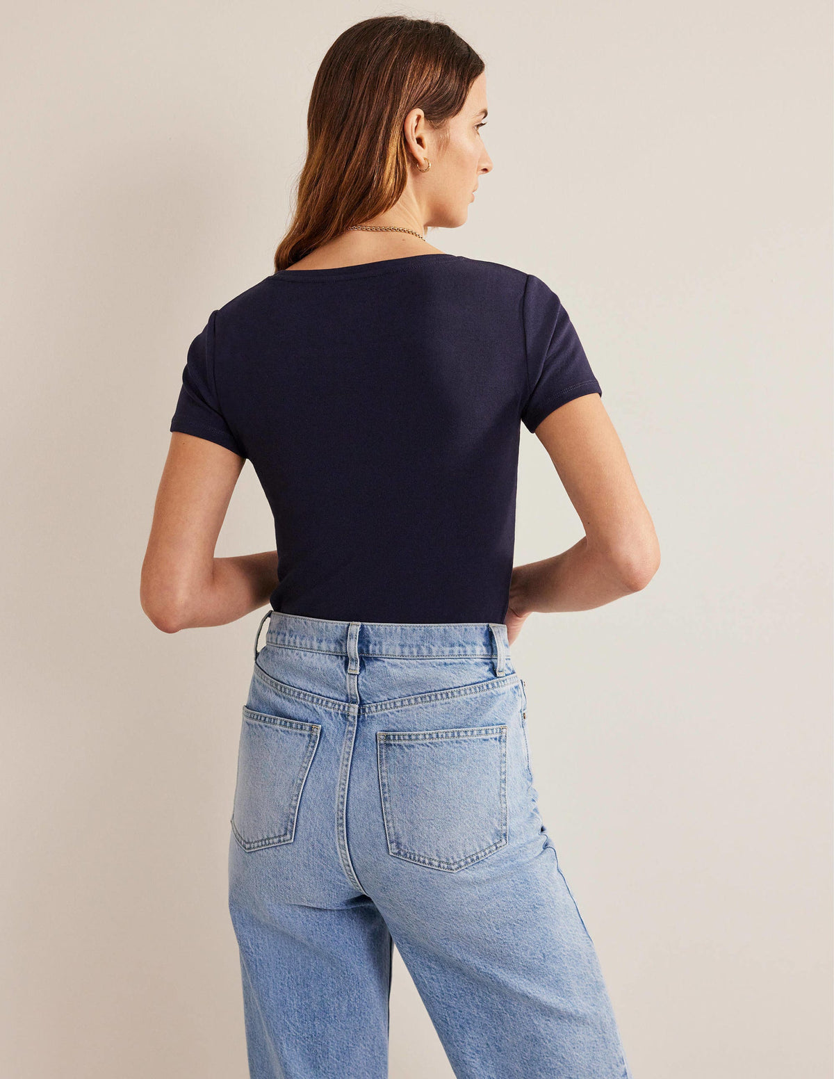 Essential Short Sleeve T-Shirt-Navy - Image 3