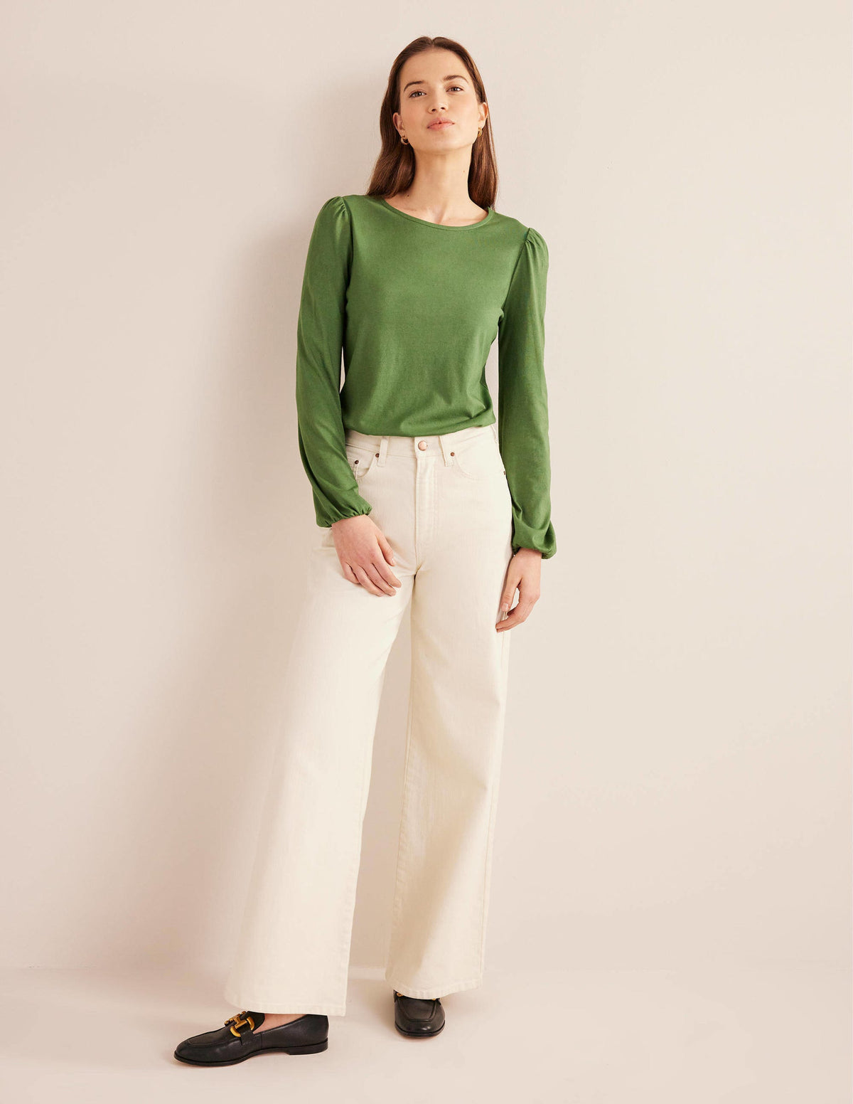 Supersoft Long Sleeve Top-Broad Bean - Image 1