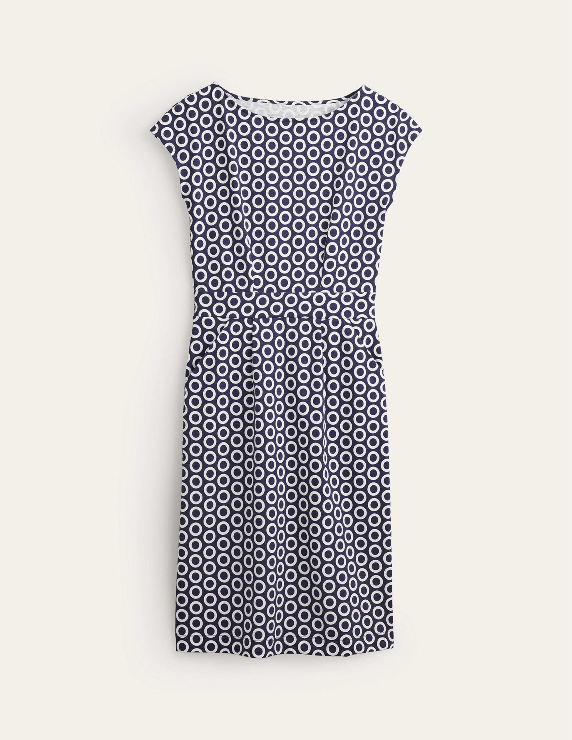 Florrie Jersey Dress-French Navy, Hoops-5