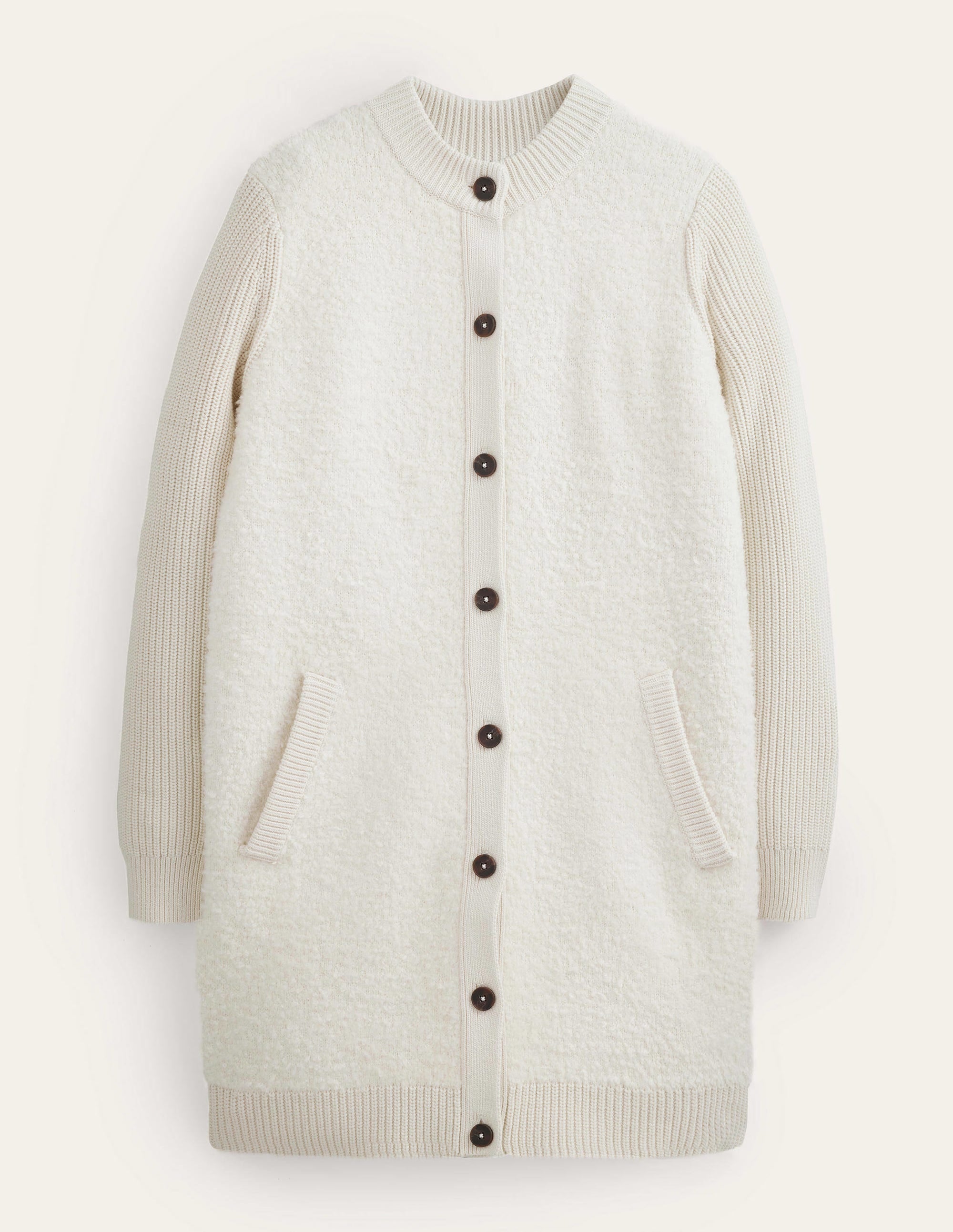 Cosy Boucle Coatigan-Warm Ivory - Image 5