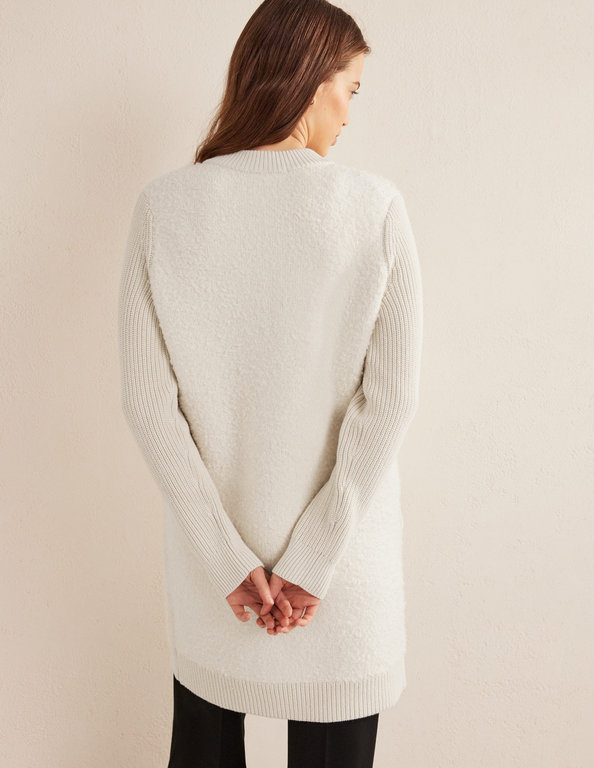 Cosy Boucle Coatigan-Warm Ivory - Image 3