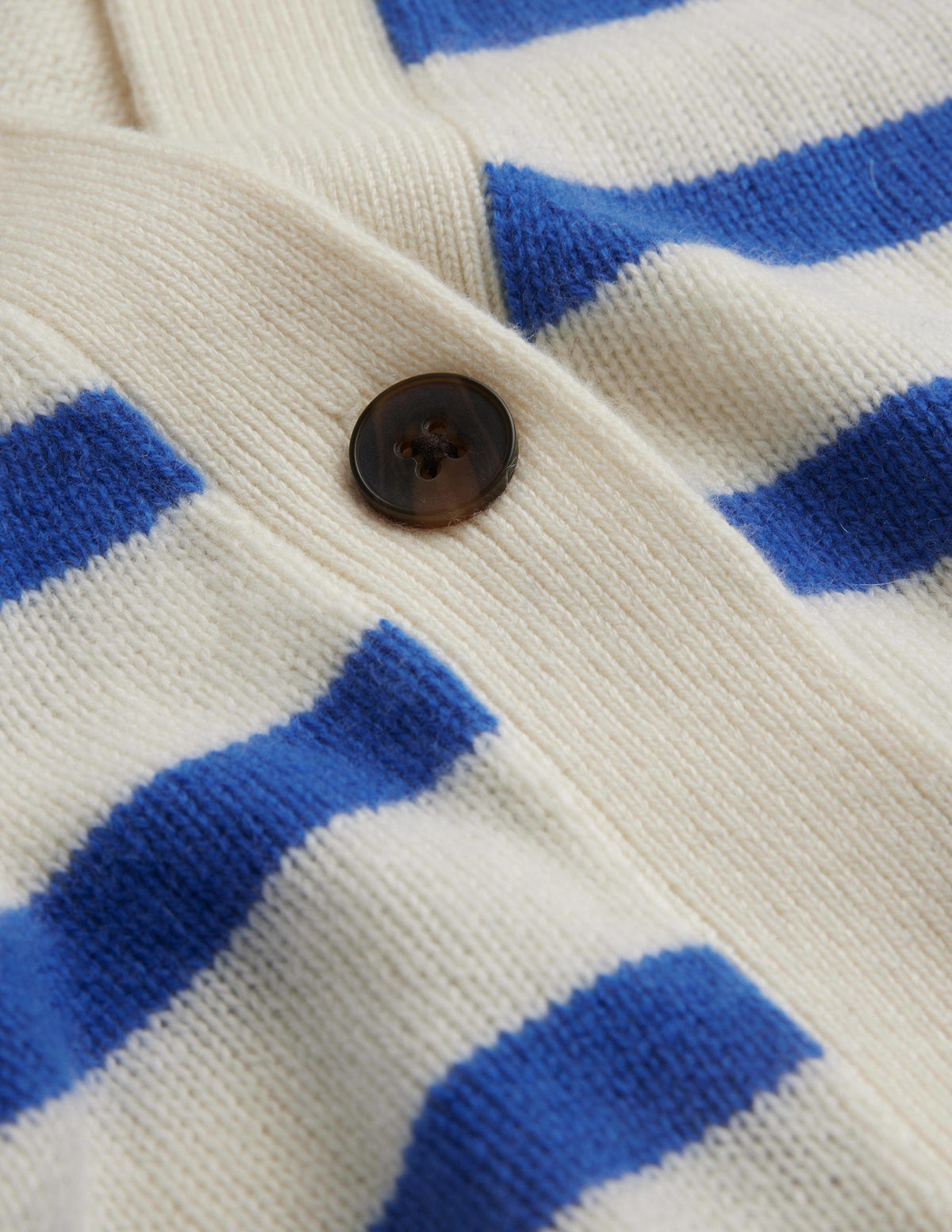 Long Cashmere Cardigan-Ivory, Bright Blue Stripe-6