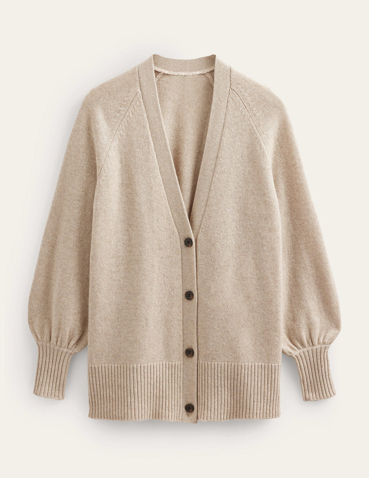 Long Cashmere Cardigan-Chinchilla Melange - Image 6