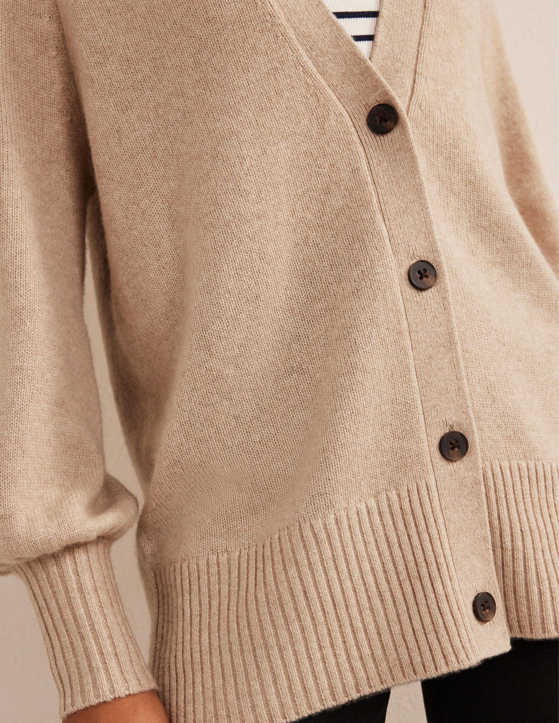 Long Cashmere Cardigan-Chinchilla Melange-2