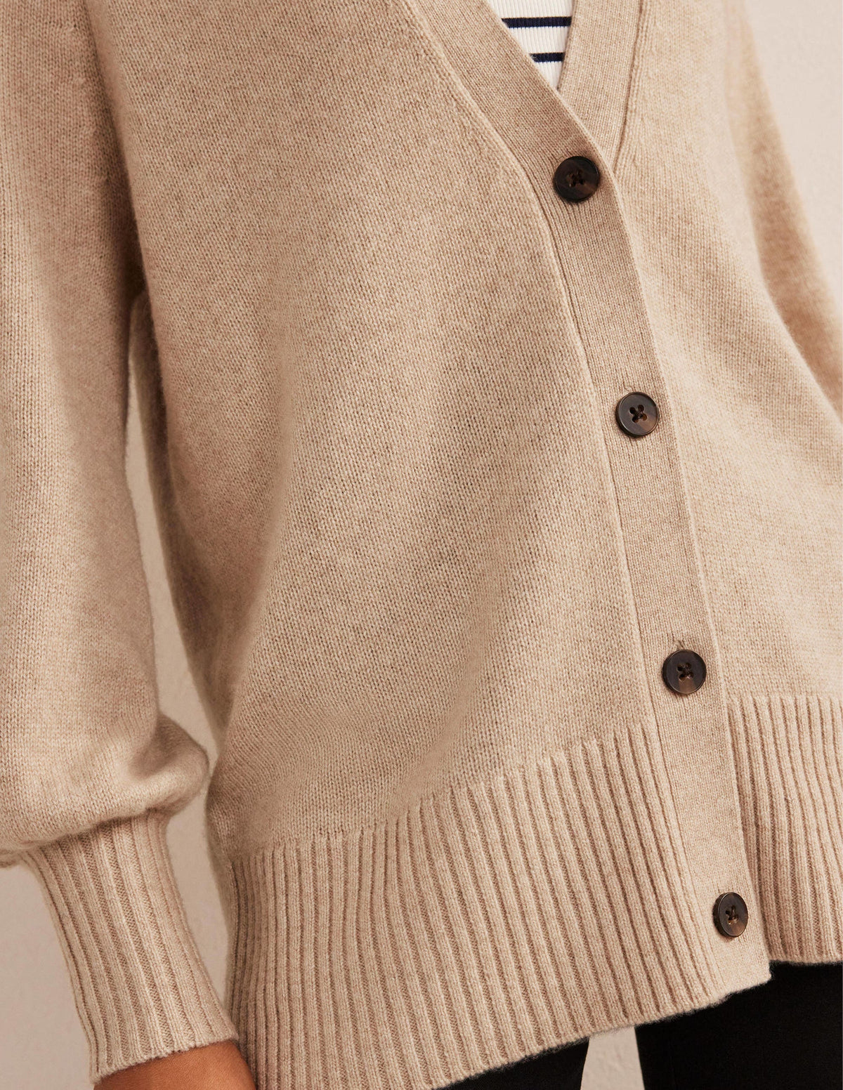 Long Cashmere Cardigan-Chinchilla Melange - Image 2