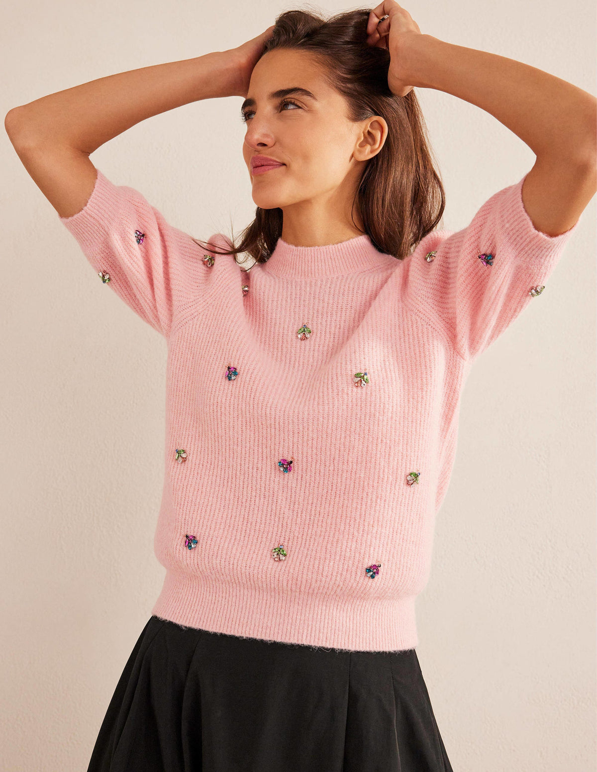 Embellished Fluffy T-shirt-Marshmallow-4