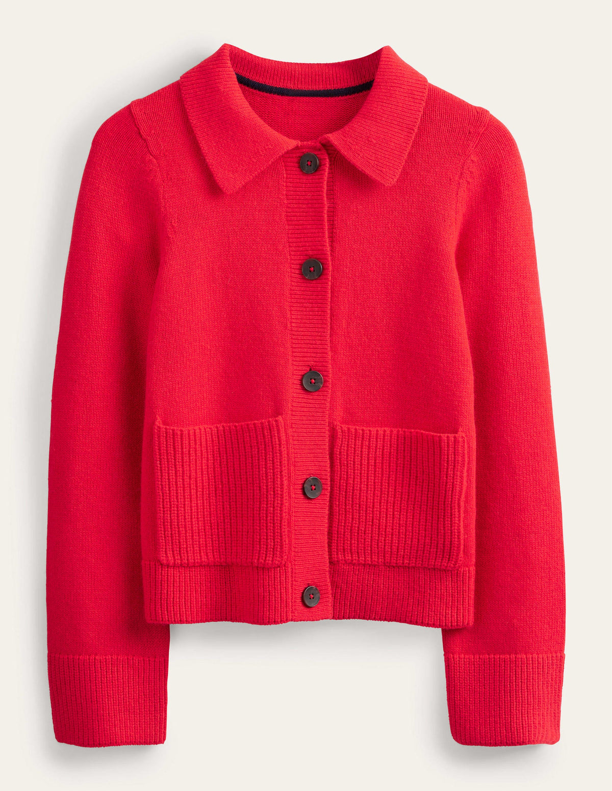 Collared Cardigan-High Risk Red - Image 8