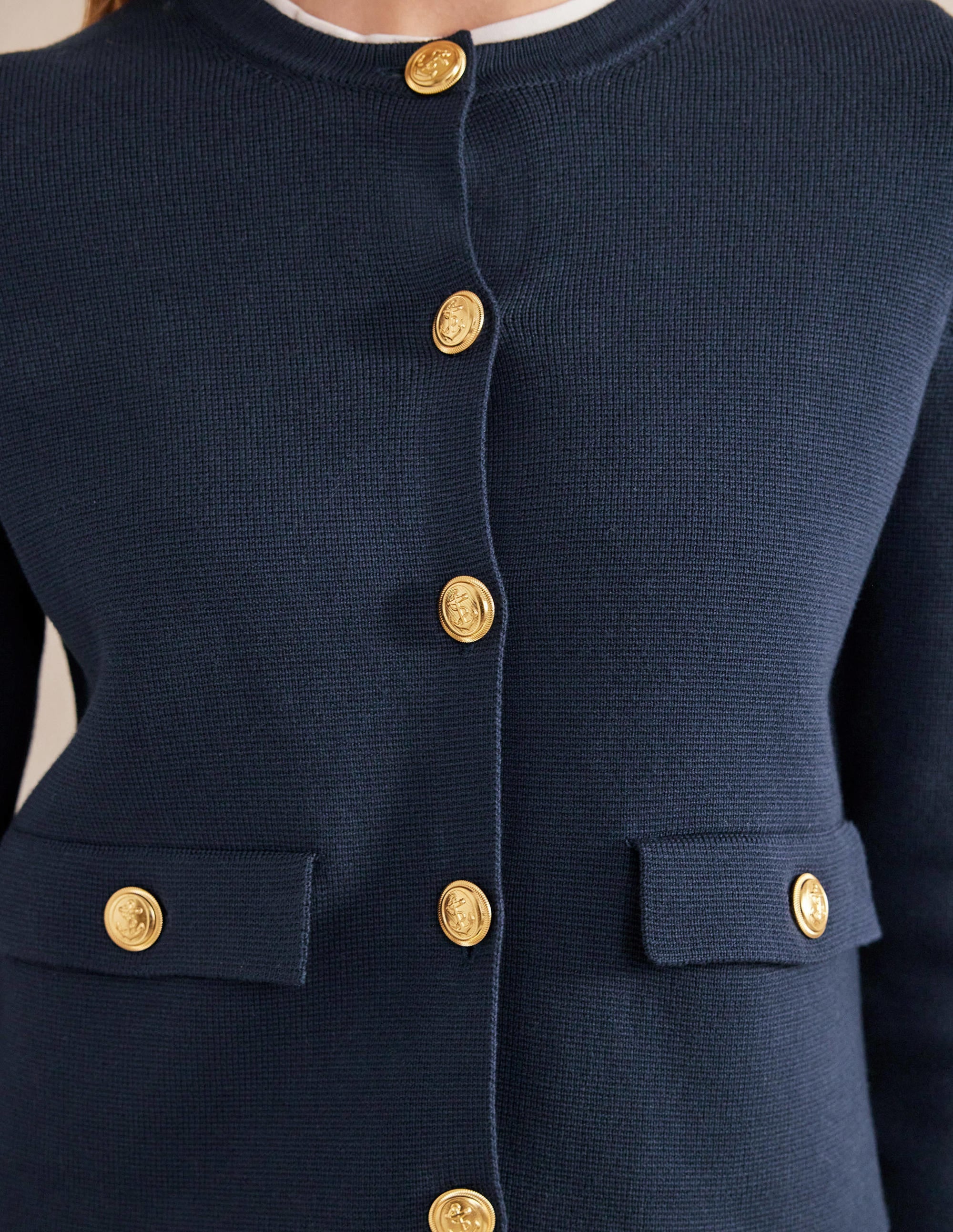 Holly Knitted Jacket-Navy - Image 2
