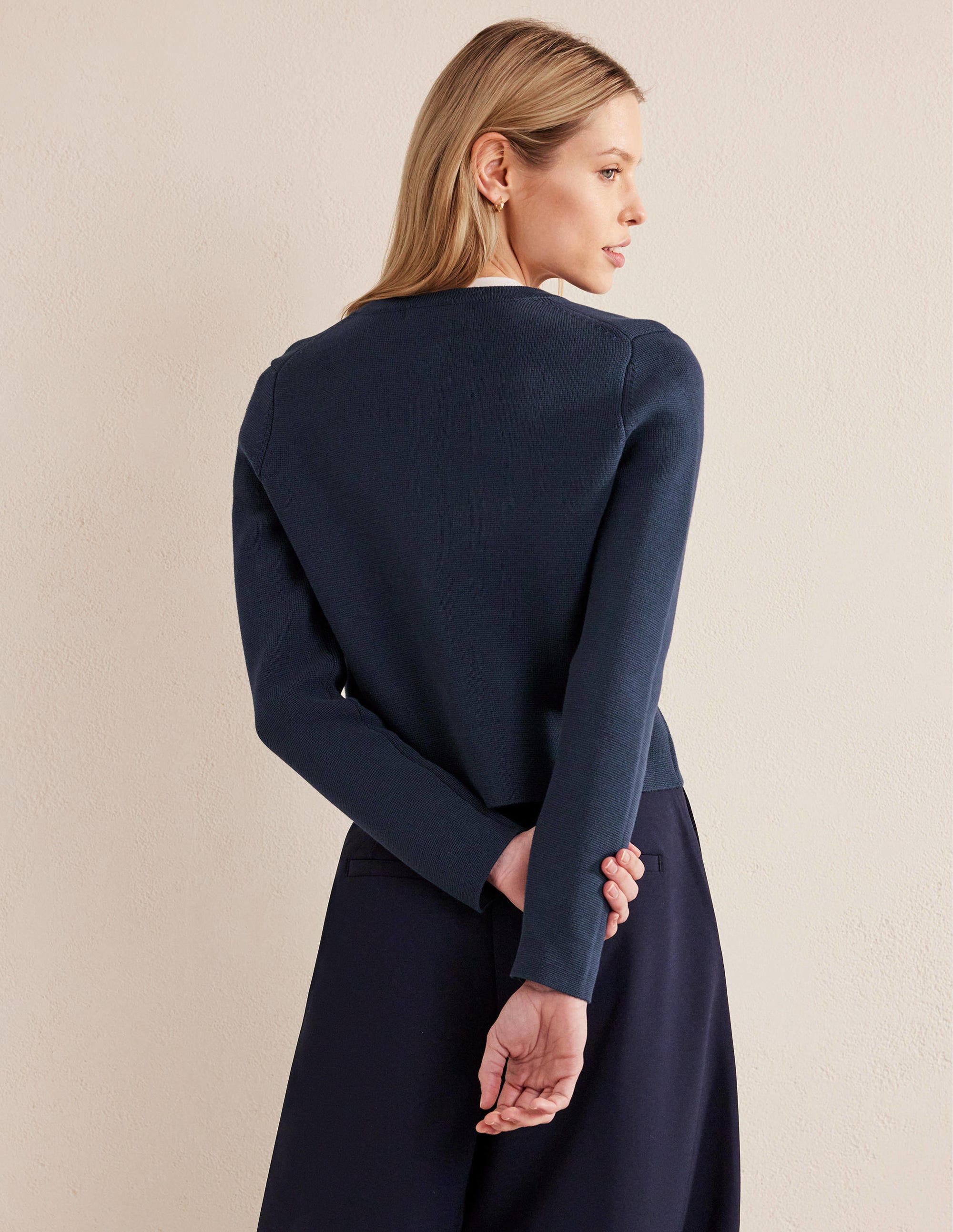 Holly Knitted Jacket-Navy - Image 3