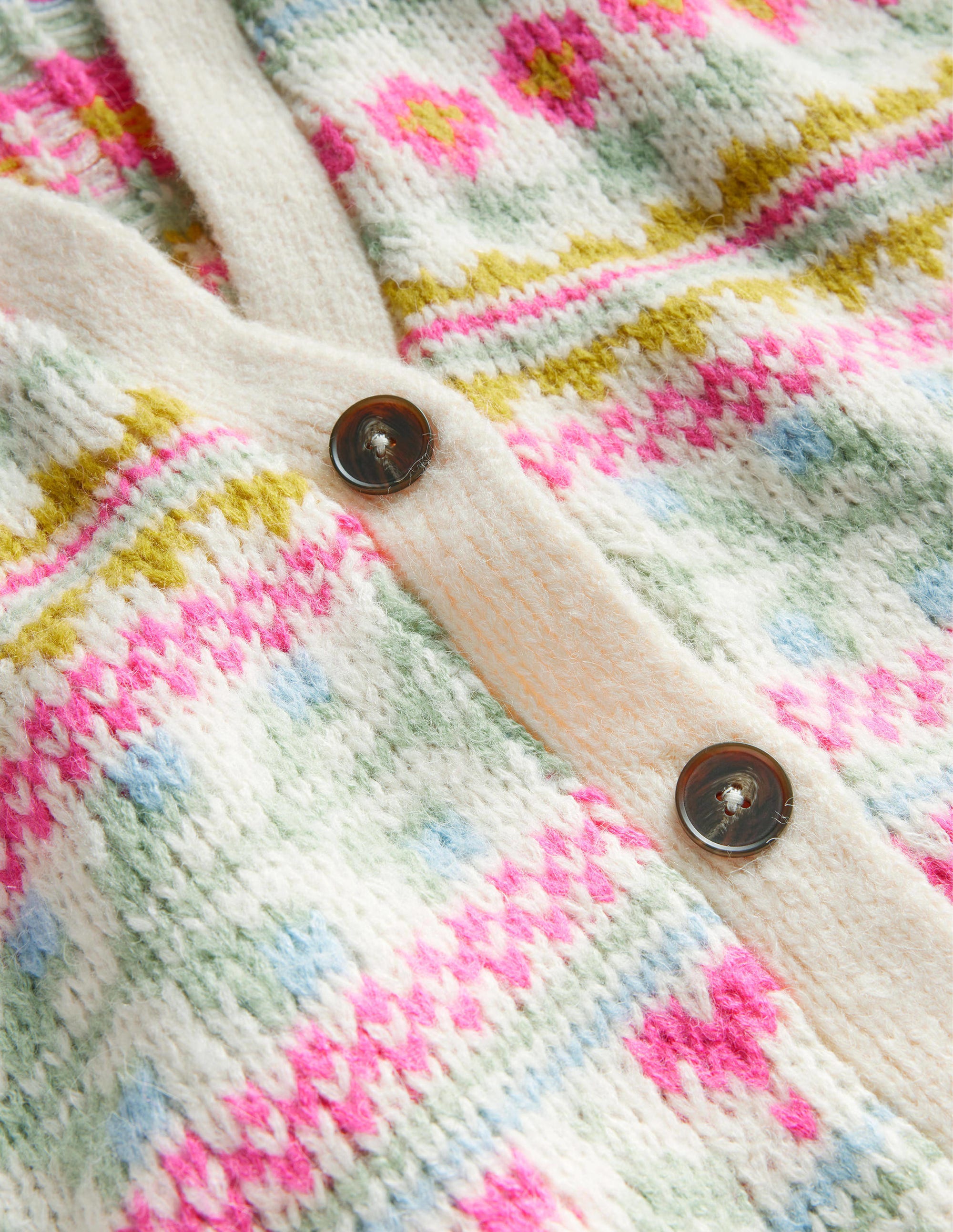 Fluffy Fair Isle Cardigan-Ivory, Multi Fairisle - Image 7