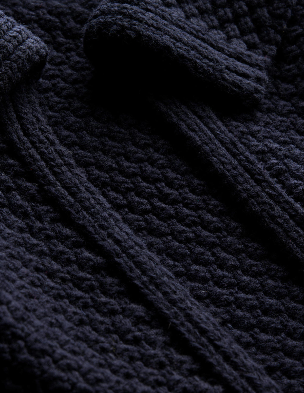 Textured Chunky Wool Coatigan-Navy-6