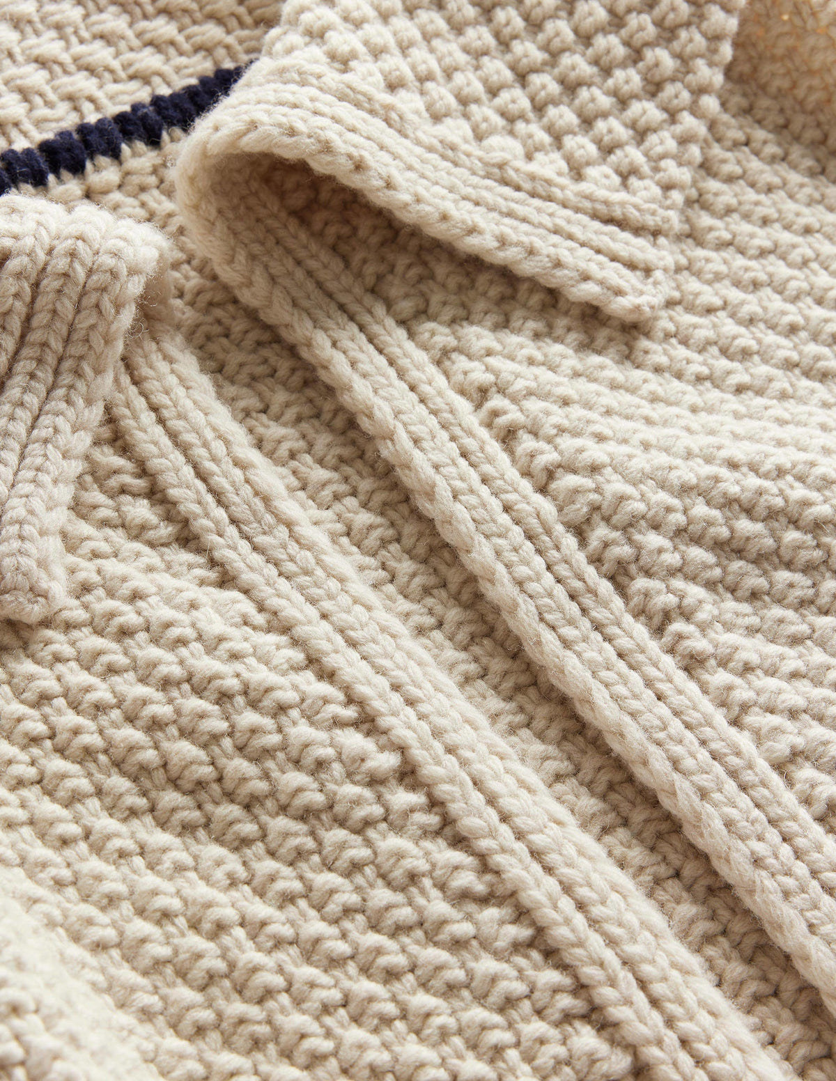Textured Chunky Wool Coatigan-Shearling - Image 7