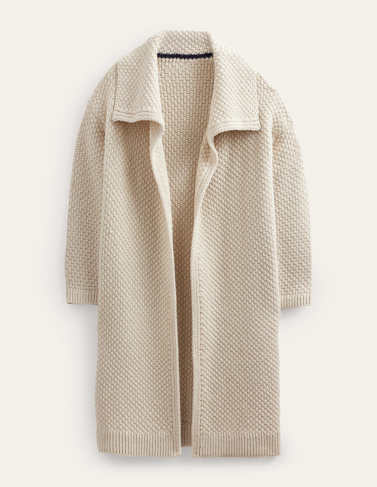 Textured Chunky Wool Coatigan-Shearling - Image 6