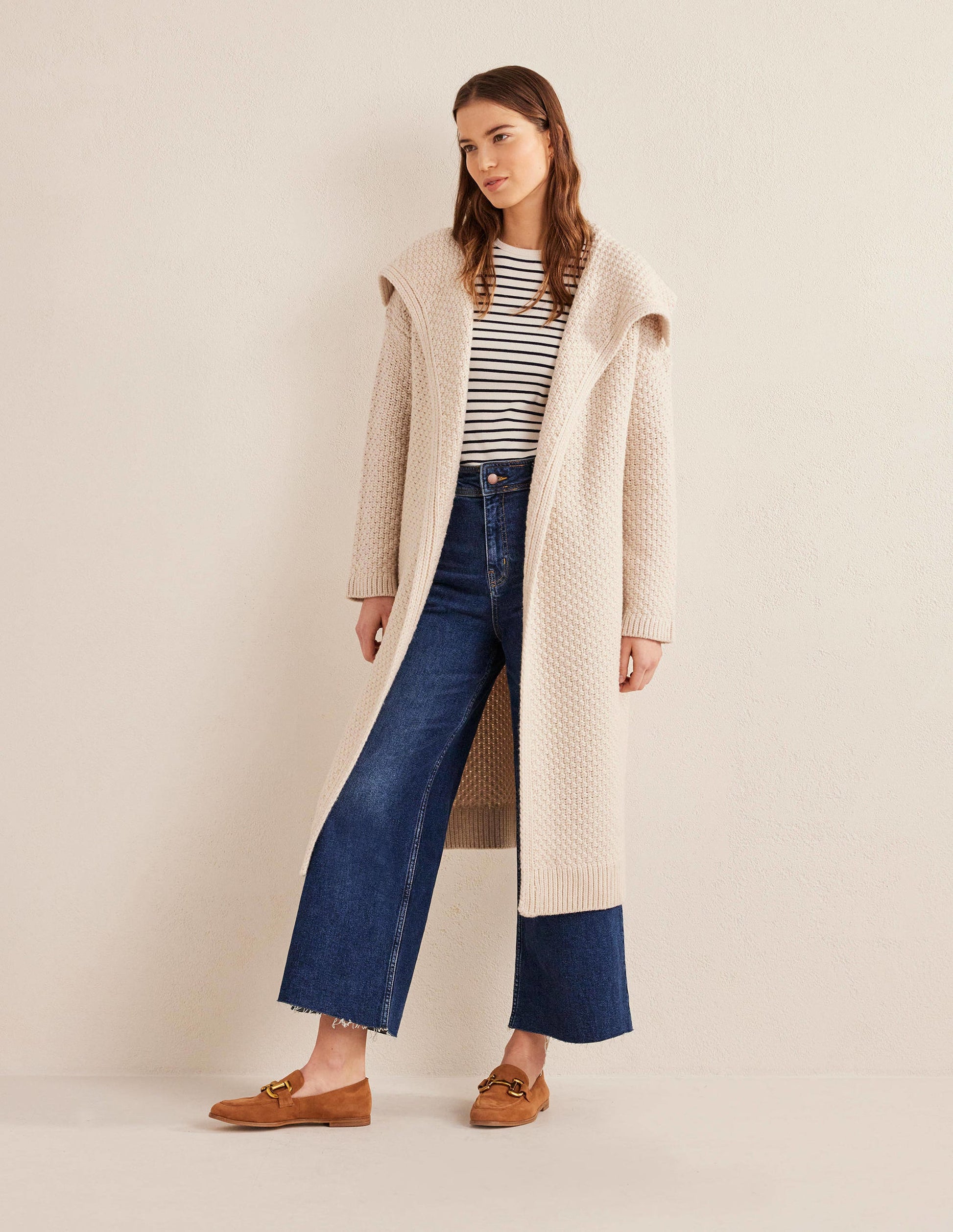 Textured Chunky Wool Coatigan-Shearling-1
