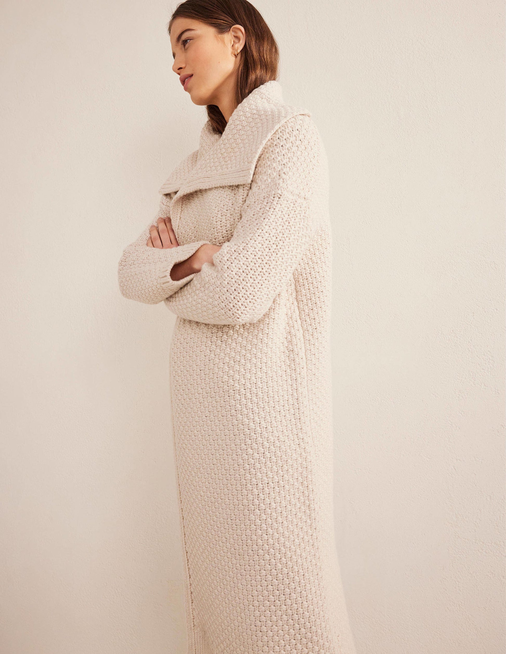 Textured Chunky Wool Coatigan-Shearling-4