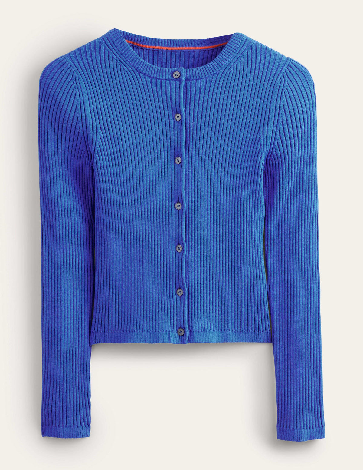 Ribbed Detail Cardigan-Nebulus Blue - Image 2