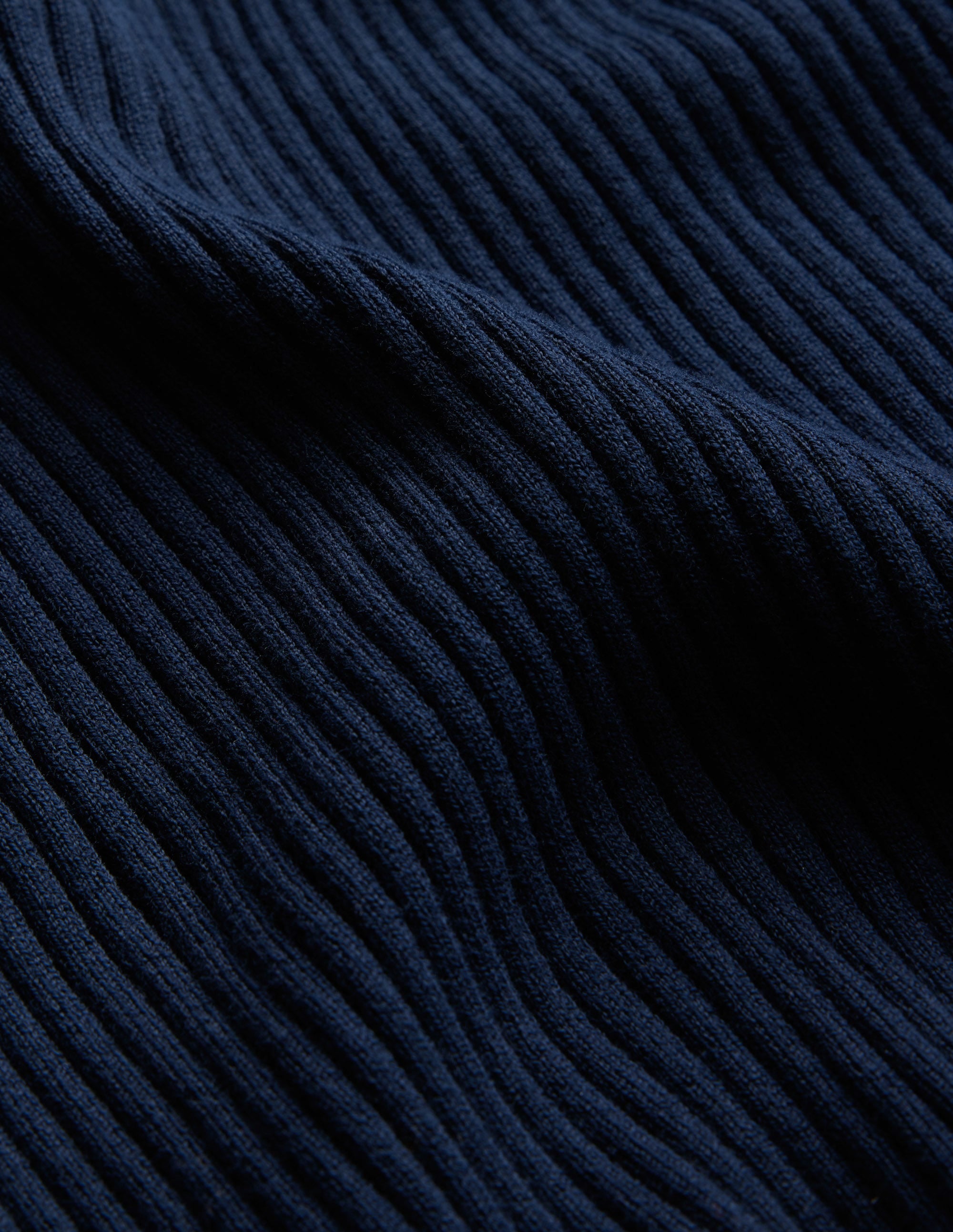Ribbed Vest Top-Navy - Image 7