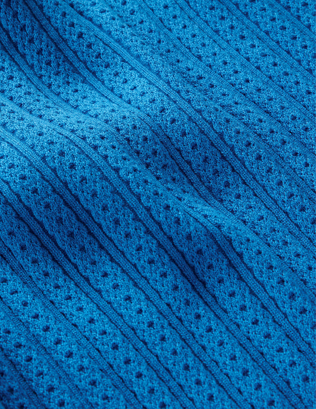 Ribbed Pointelle High Neck Top-Nebulus Blue-6