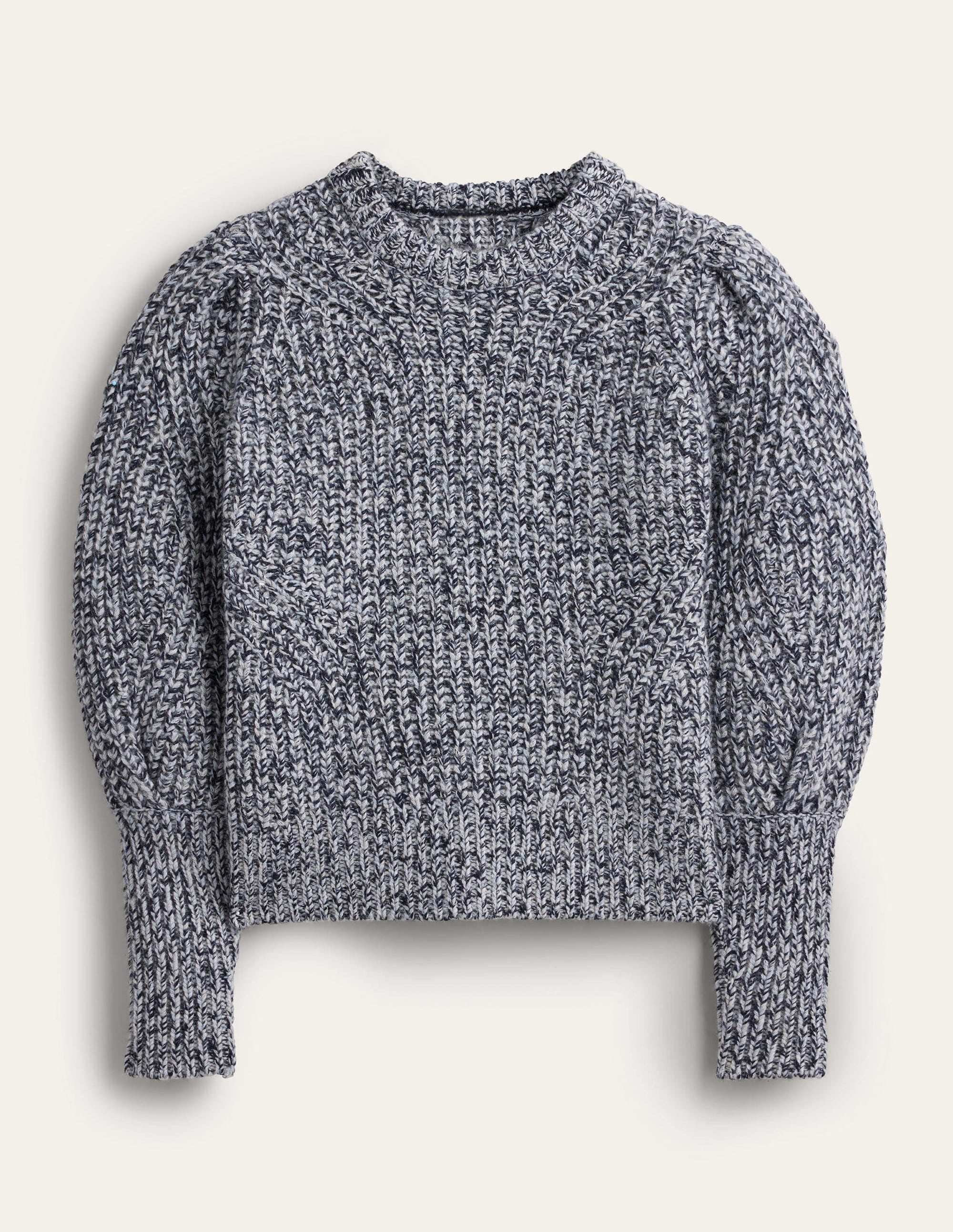 Chunky-Rib Cashmere Jumper-Blues Melange - Image 5