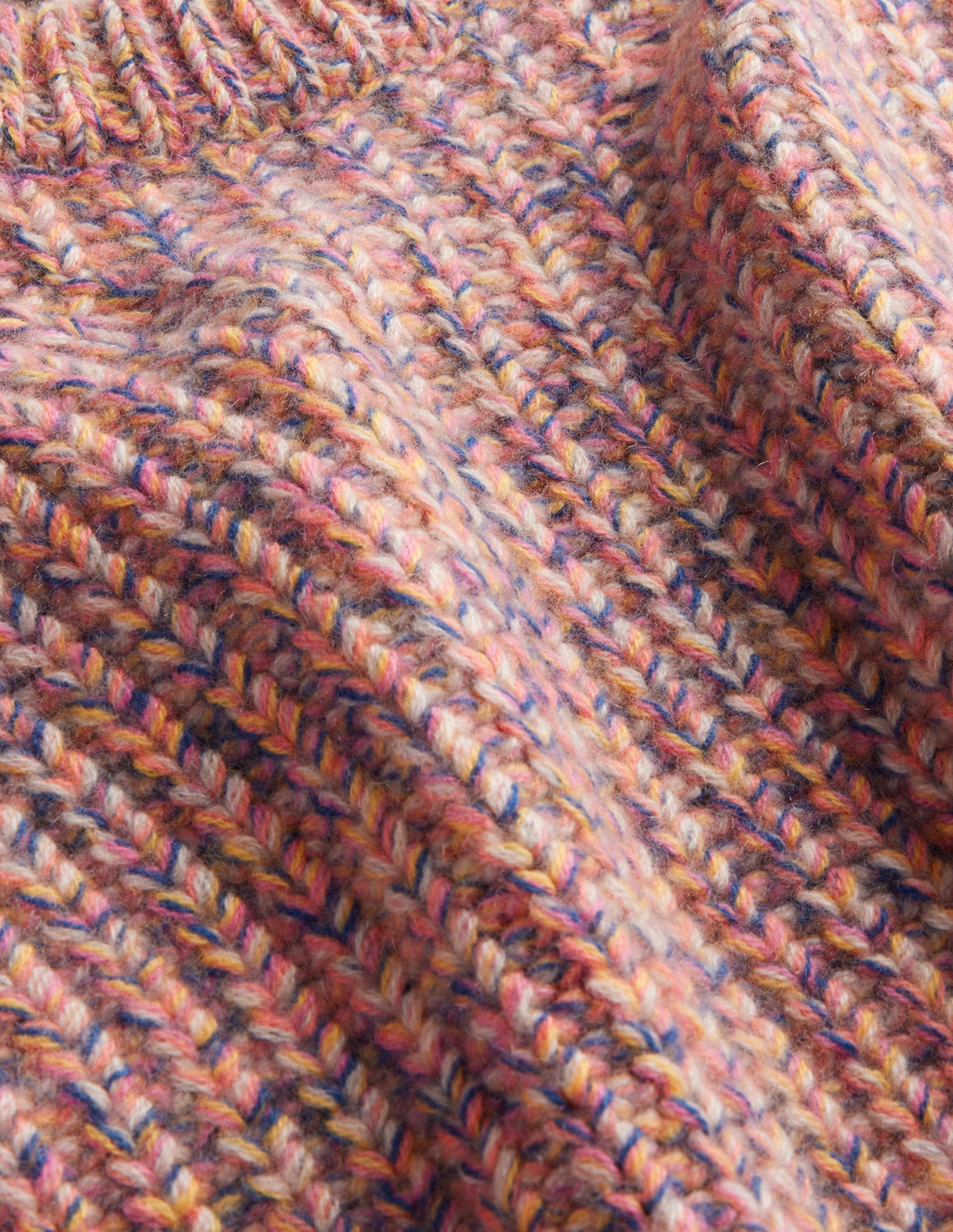 Chunky-Rib Cashmere Jumper-Dusky Rose Marl - Image 8