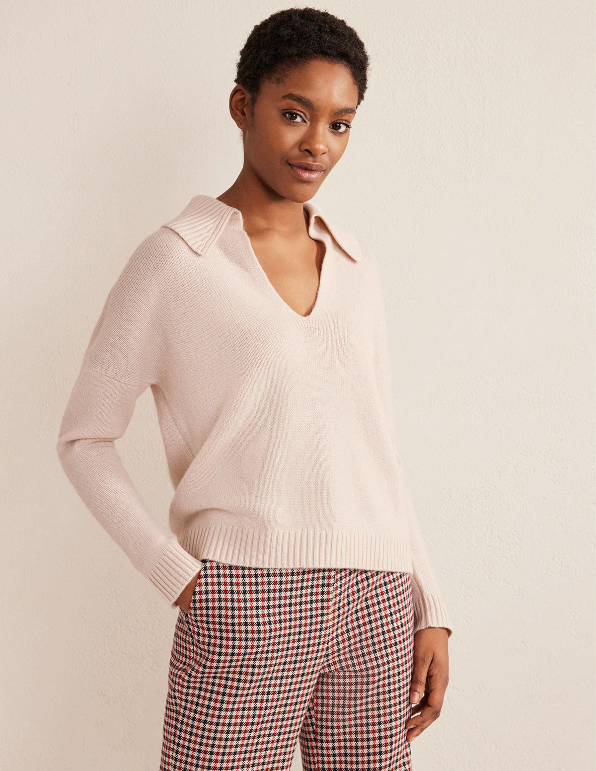 Collared Cashmere Jumper-Rope - Image 1