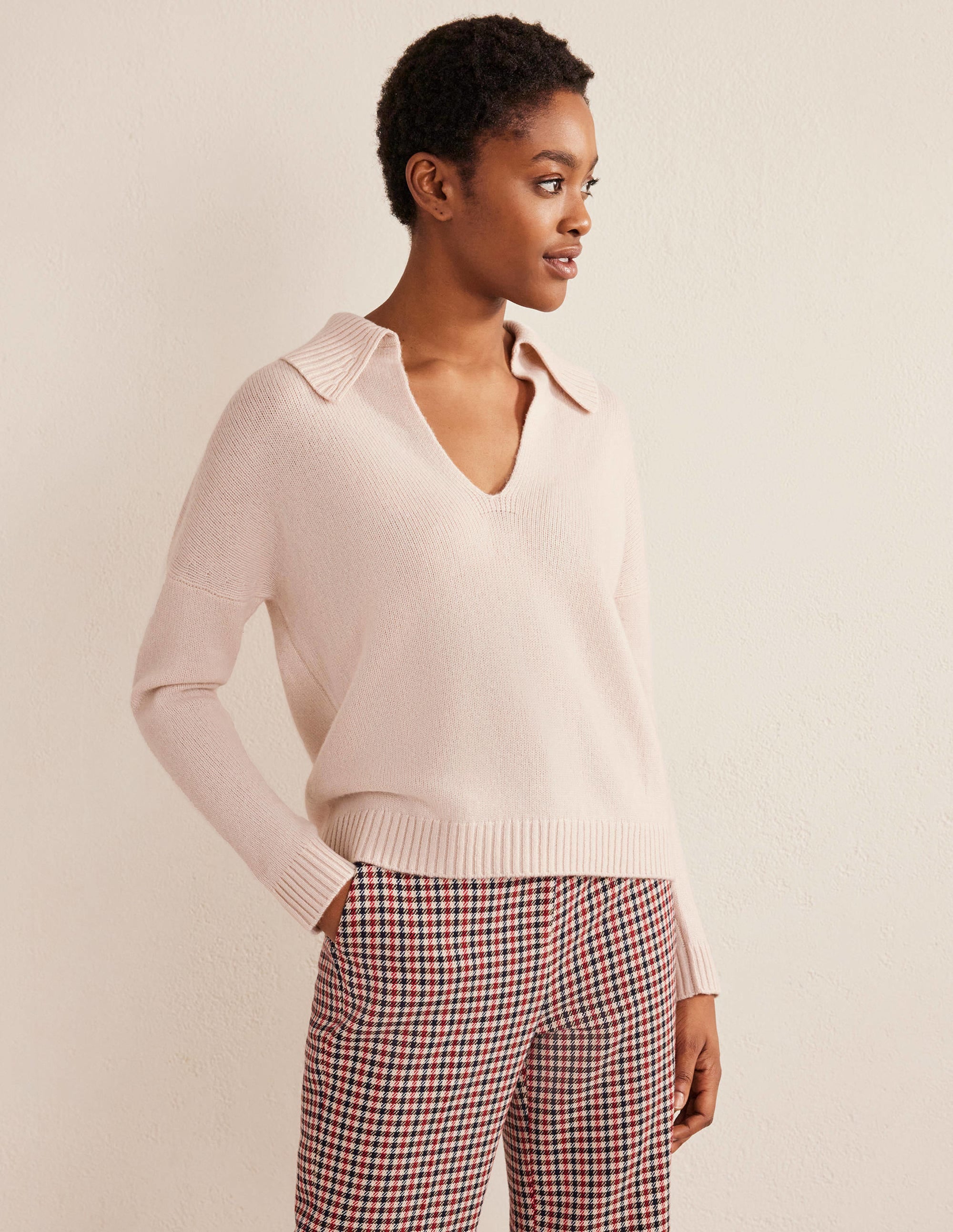 Collared Cashmere Jumper-Rope - Image 4
