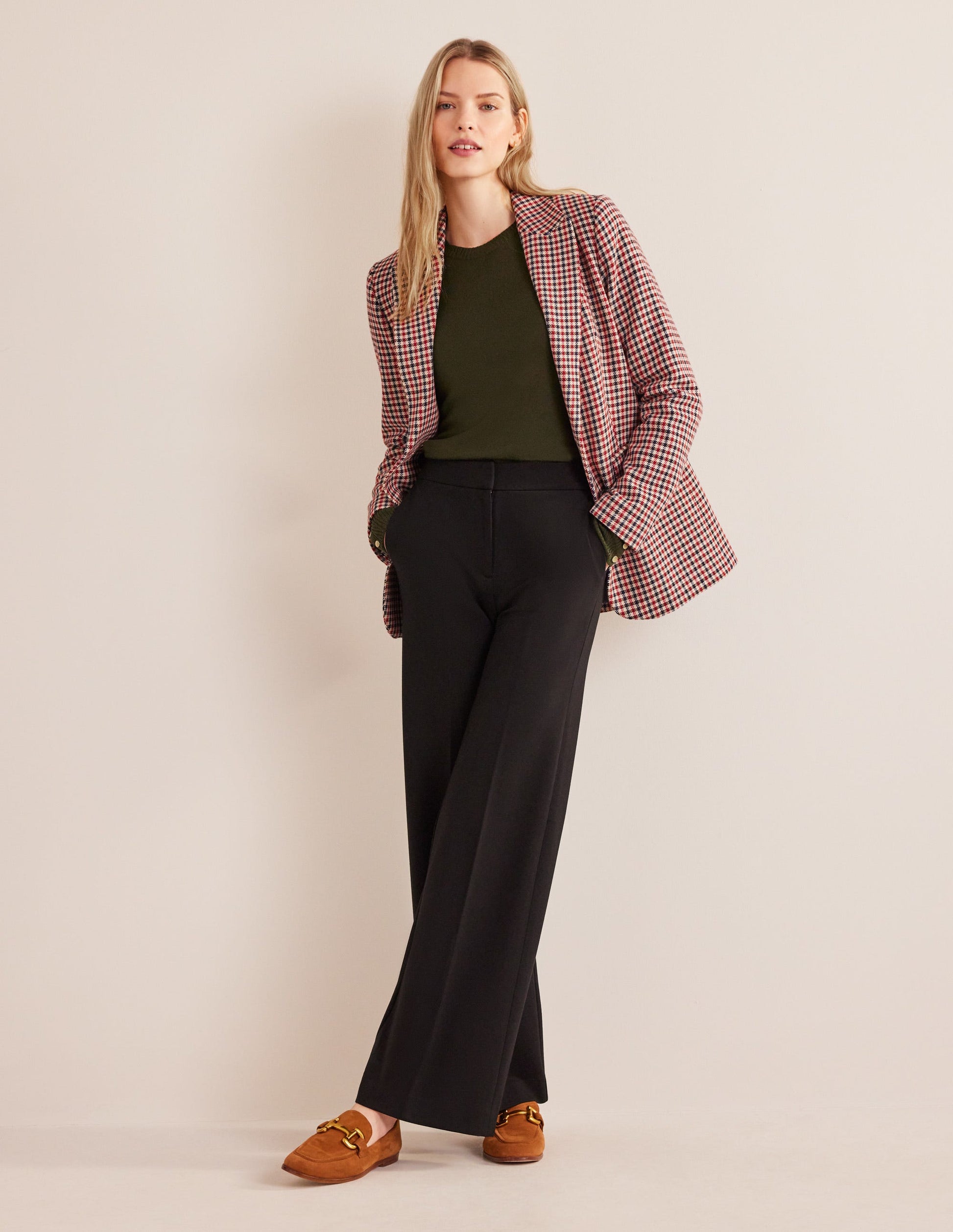 Button Cuff Merino Jumper-Khaki-5