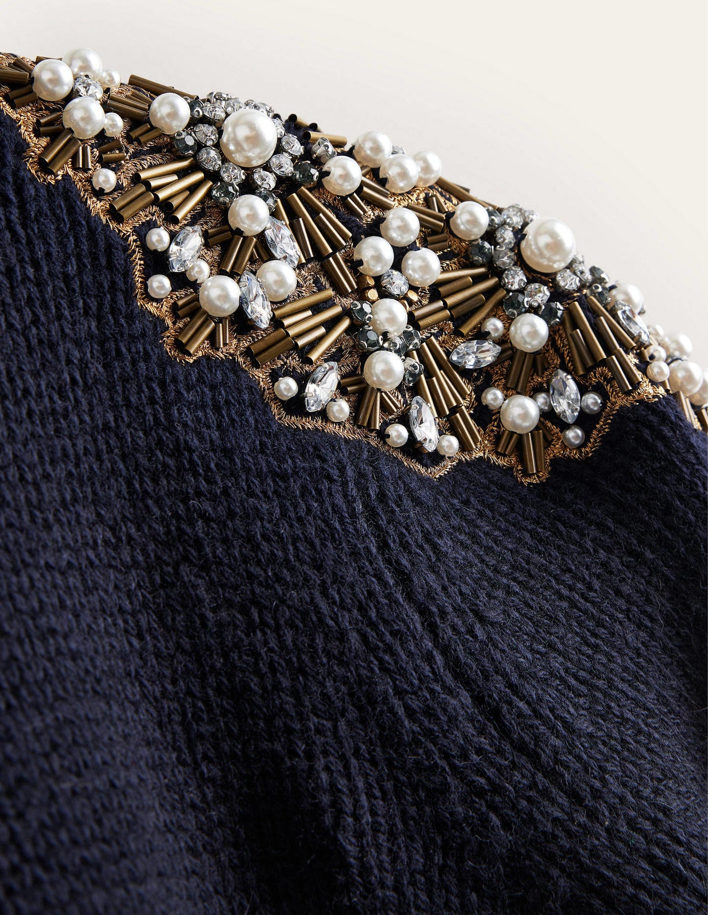 Embellished Jumper-Navy Embellishment
