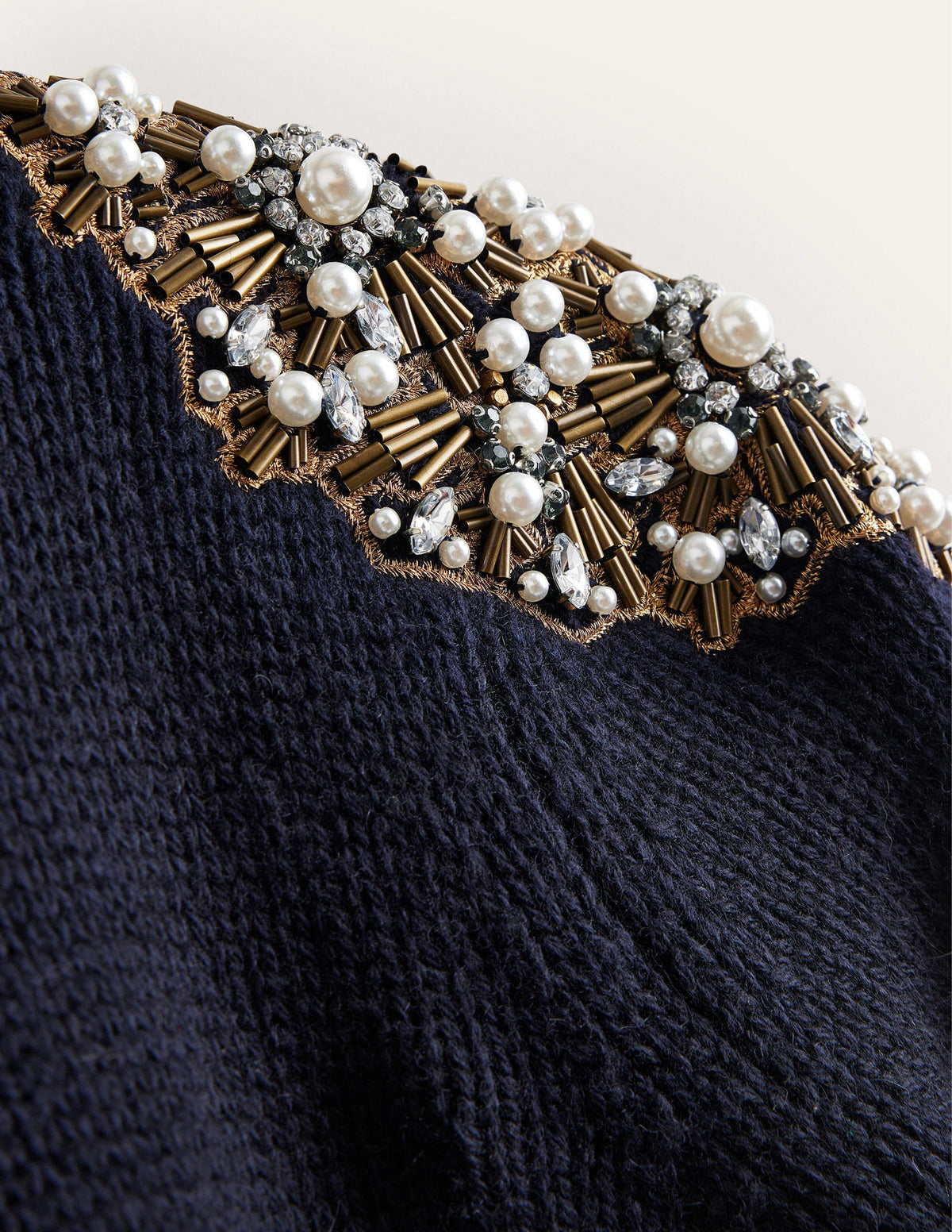 Embellished Jumper-Navy Embellishment - Image 6