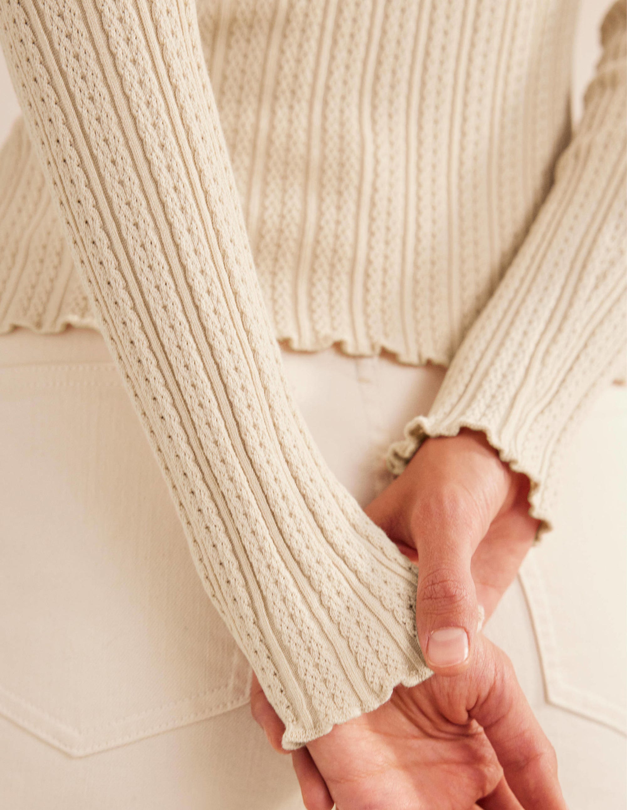 Ribbed Pointelle Top-Rope - Image 2