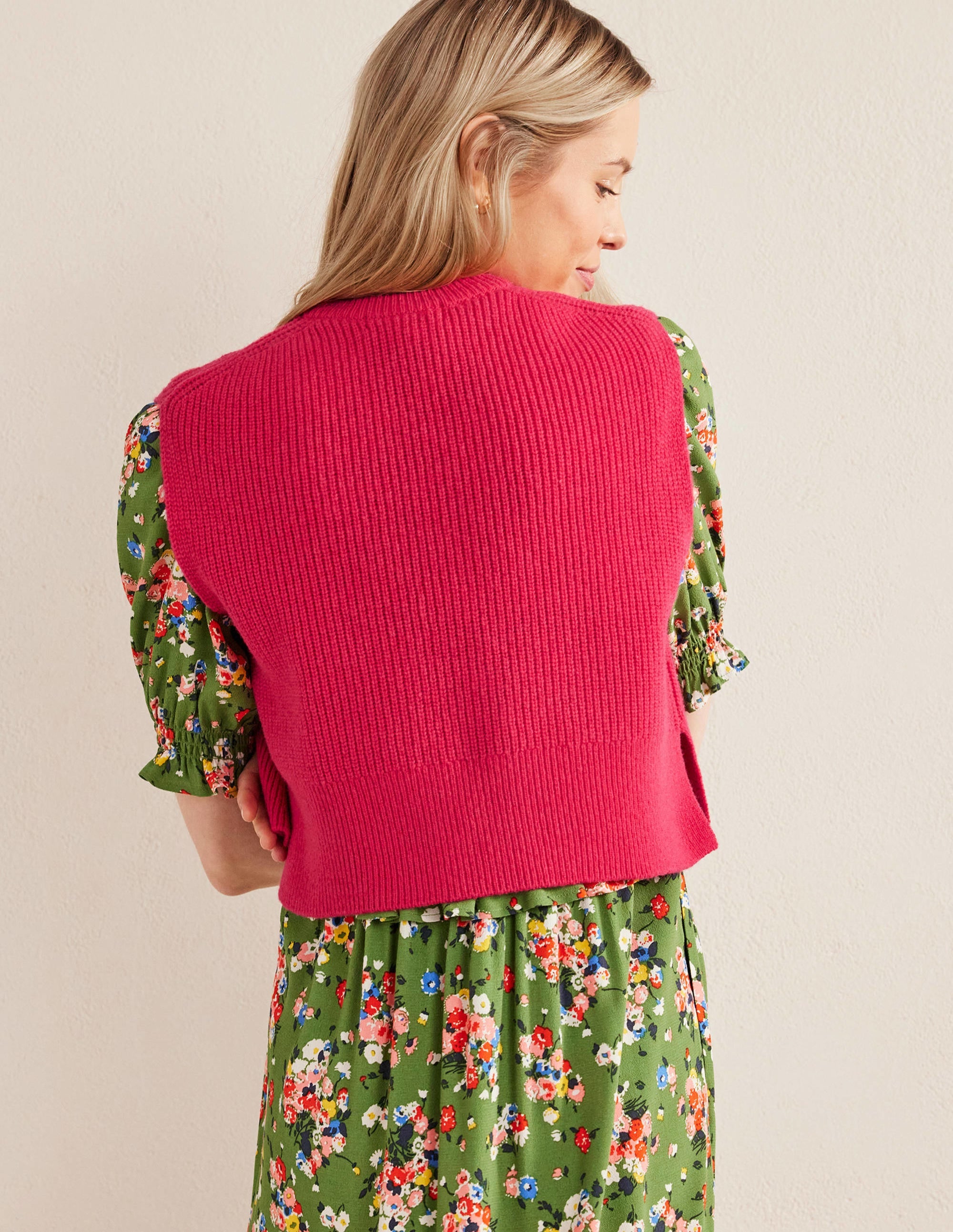 Cropped Ribbed Tank-Virtual Pink - Image 3
