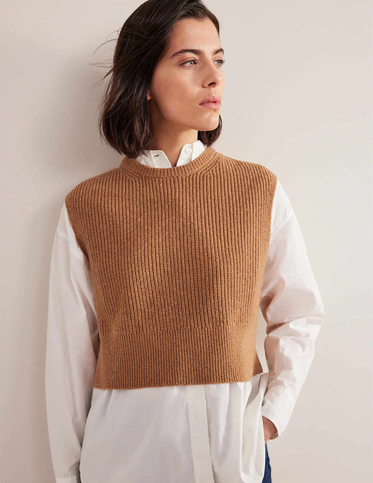 Cropped Ribbed Tank-Teddy Bear - Image 5