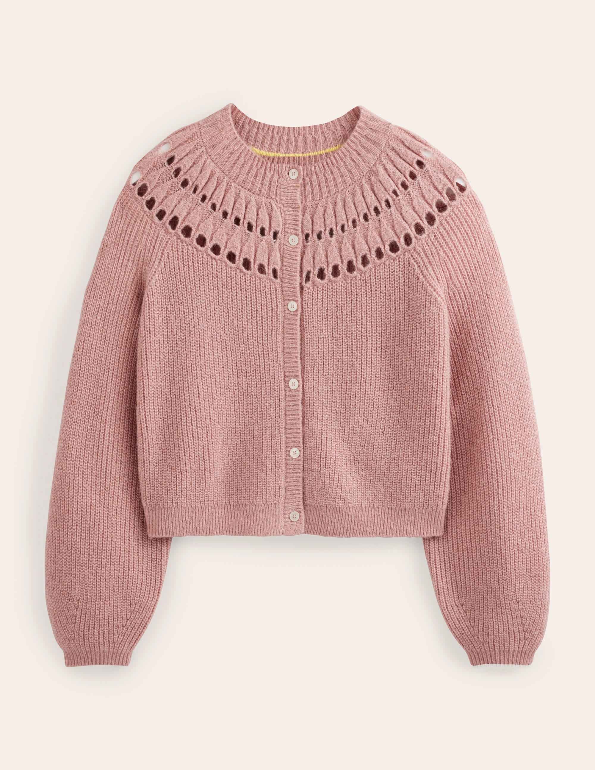 Fluffy Ruffle Cardigan-Dahlia Pink - Image 2