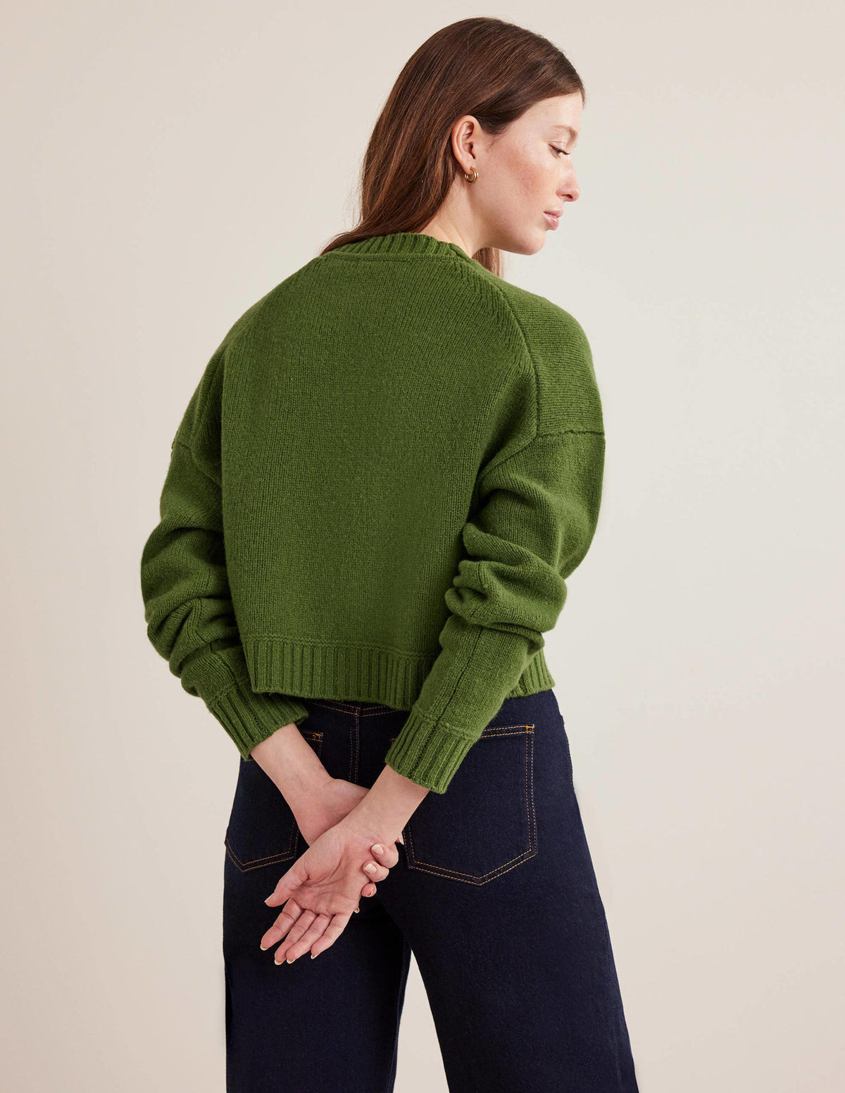 Brushed Wool Cropped Cardigan-Park Ranger - Image 3
